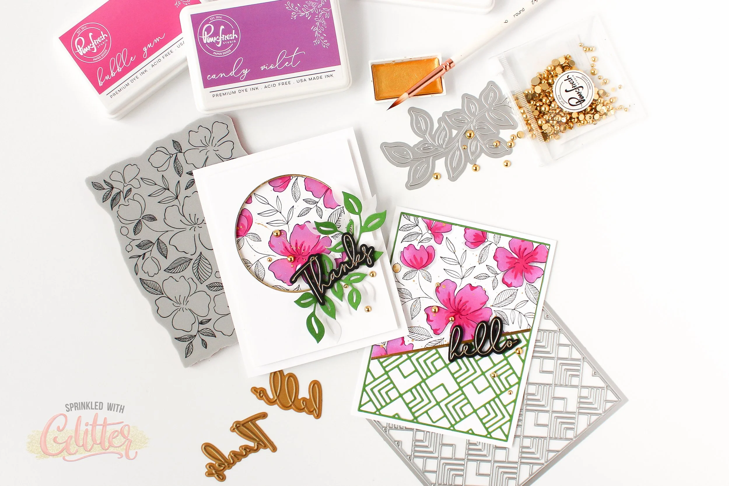 More Selective Ink Blending Cards - Pinkfresh Studio February 2022 Insta Hop