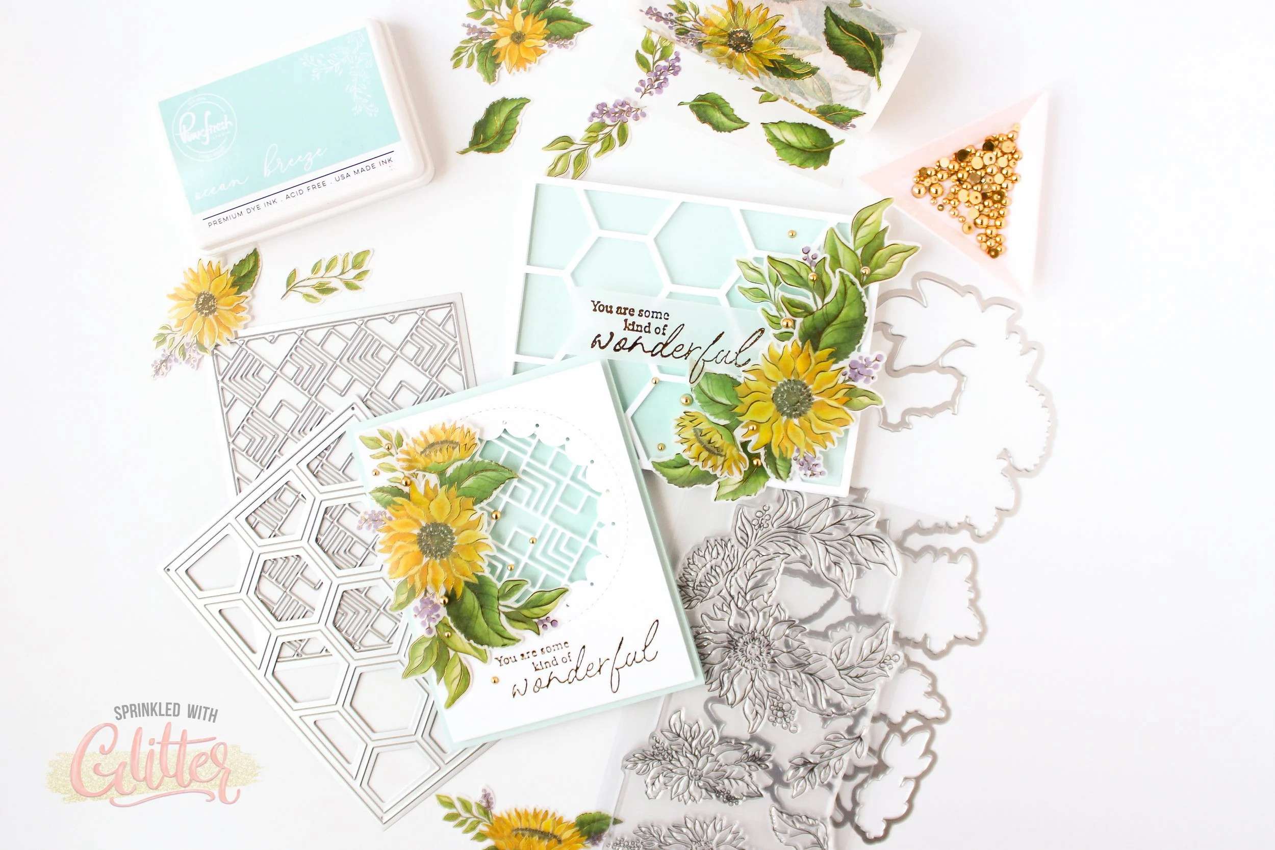 How To Foil Stamped Images - Featuring The Sunflower Washi Collection From Pinkfresh Studio