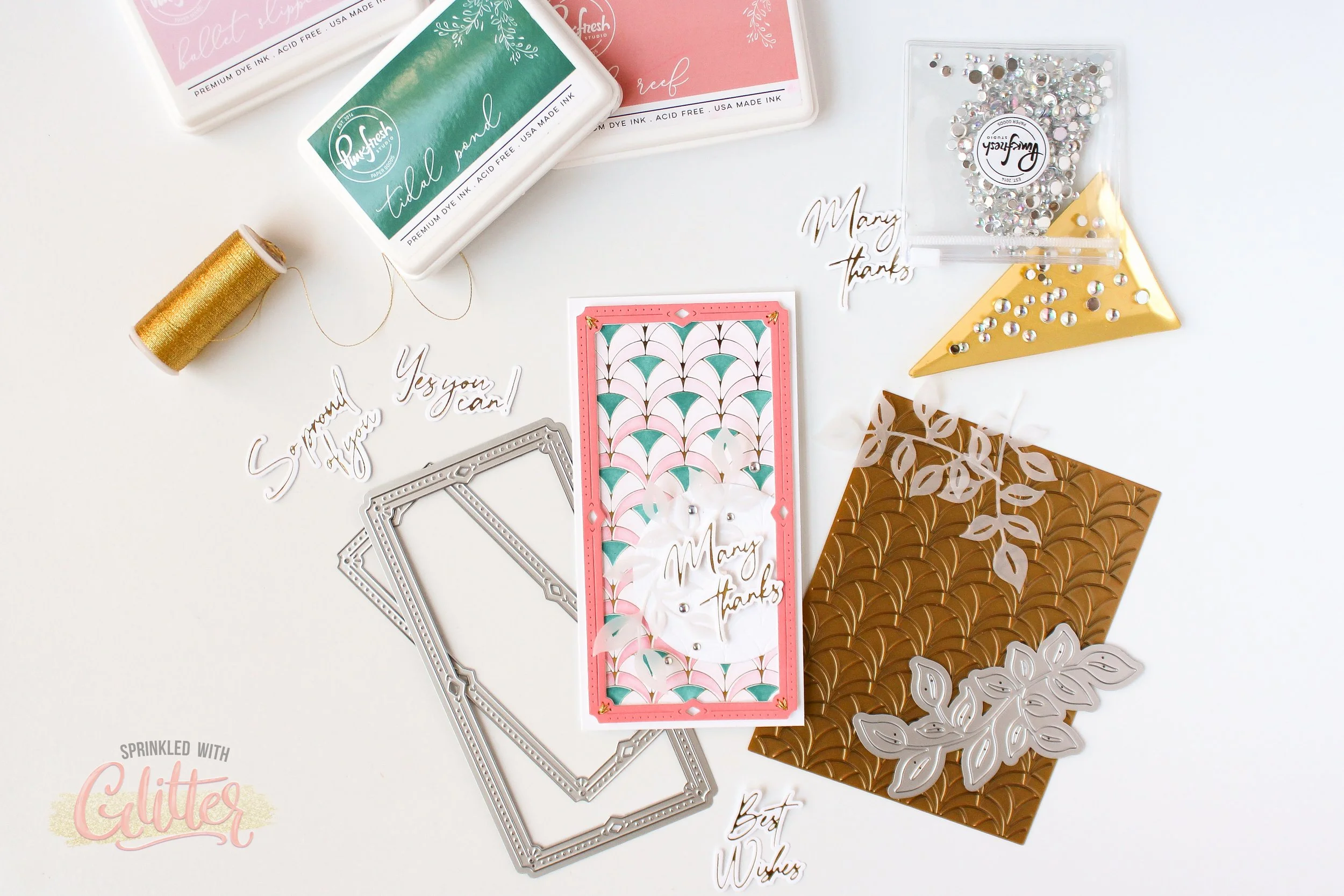 Adding Stitched Accents To Die Cuts - Pinkfresh Studio June 2022 Release Blog Hop