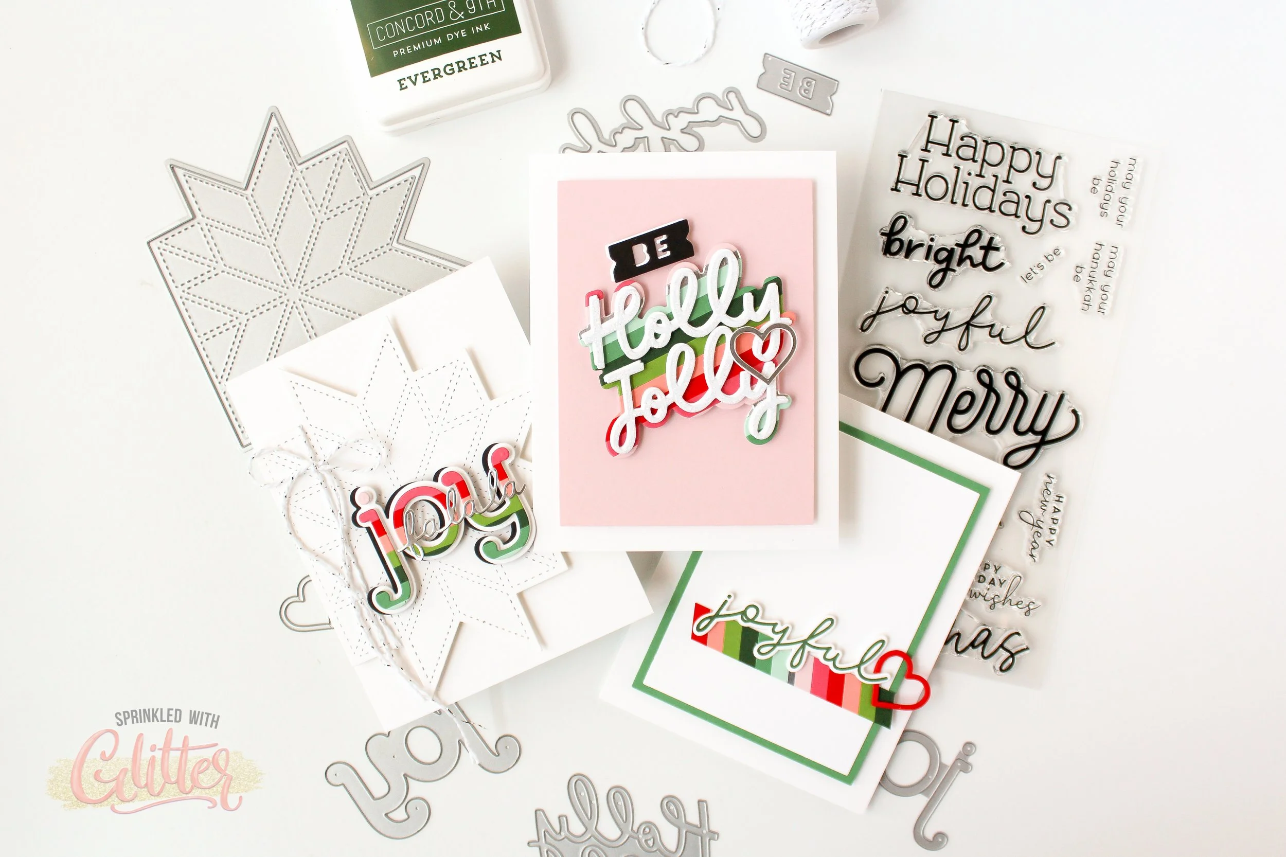 How To Create 3 Easy Colorful Christmas Card Projects With Concord &amp; 9th