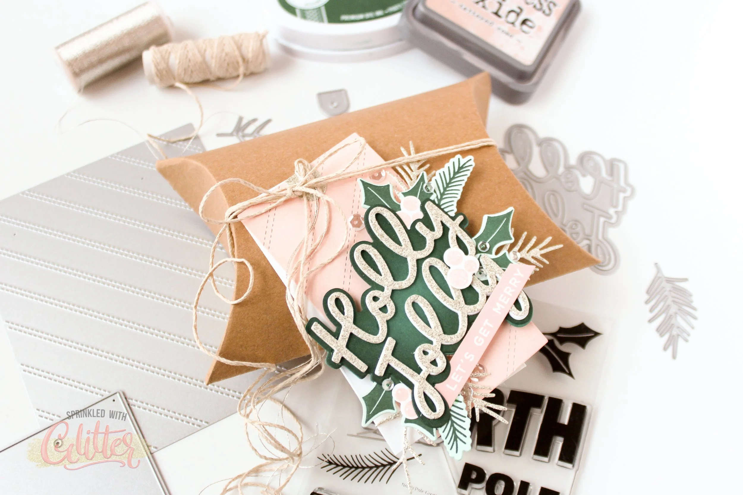 How To Partial Die Cut With The Gemini Junior - 12 Tags Of Christmas Day One Holly Jolly