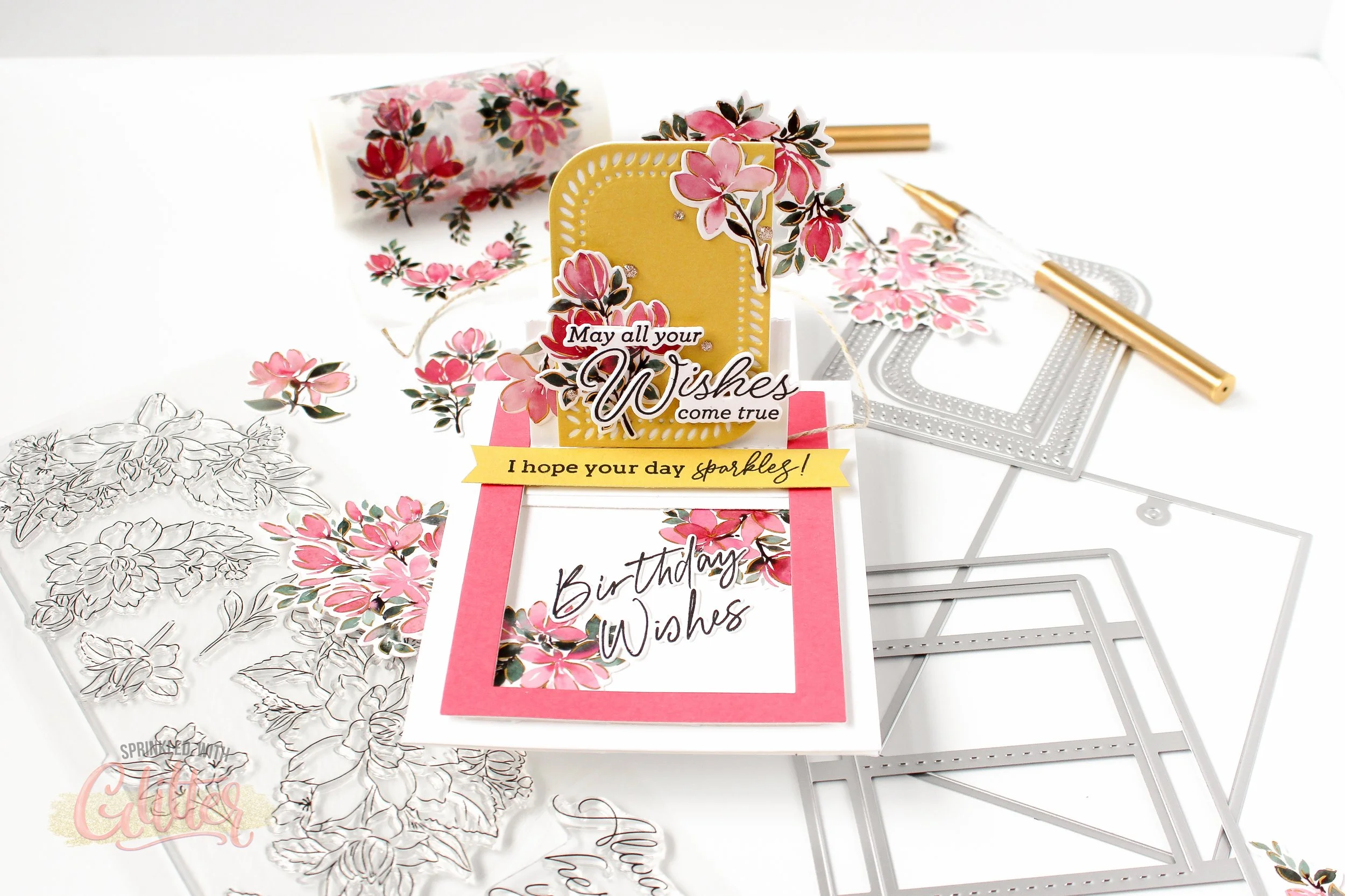 How To Create A Birthday Slider Card - Pinkfresh Studio A2 Slider Die Set