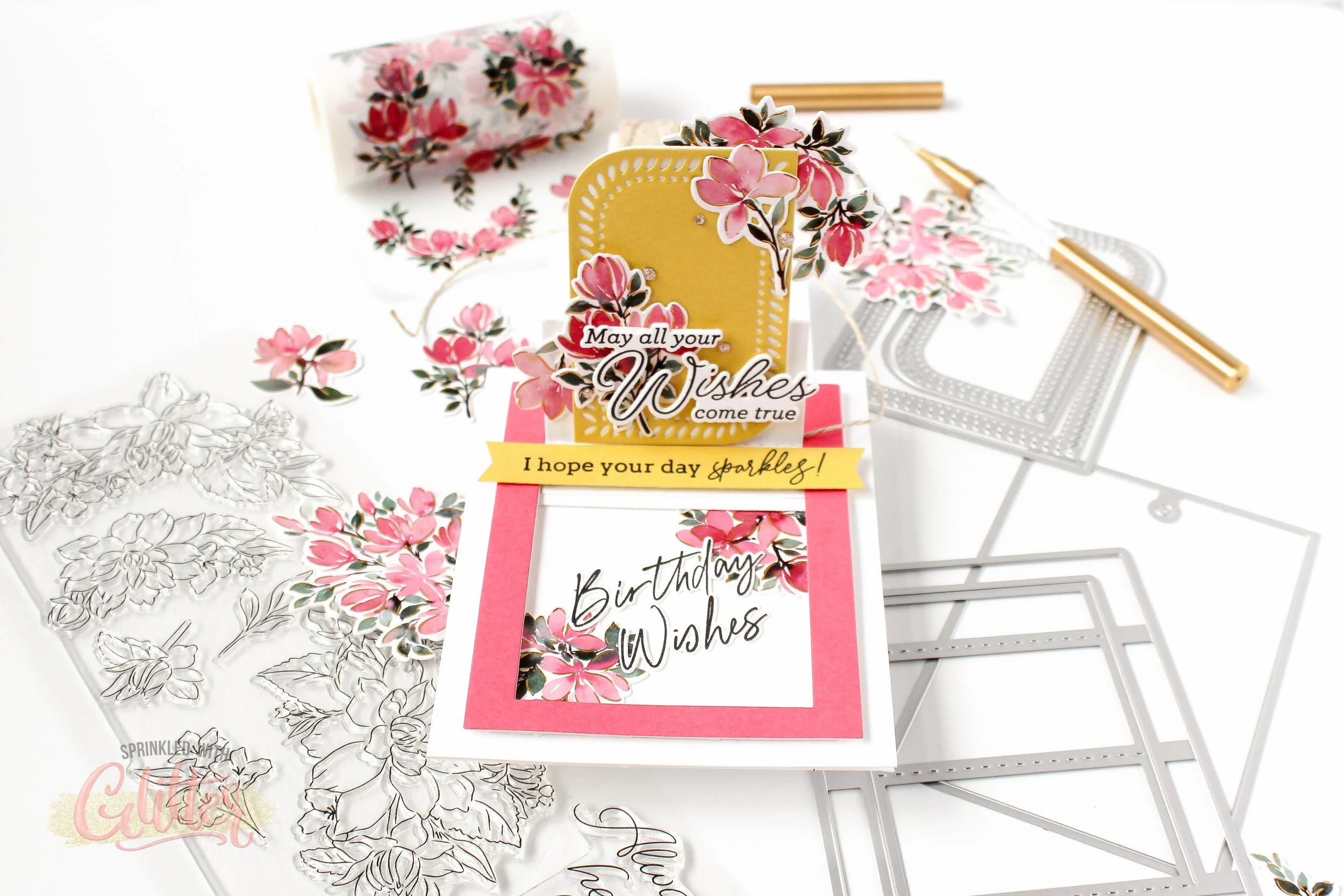 How To Create A Birthday Slider Card - Pinkfresh Studio A2 Slider Die ...