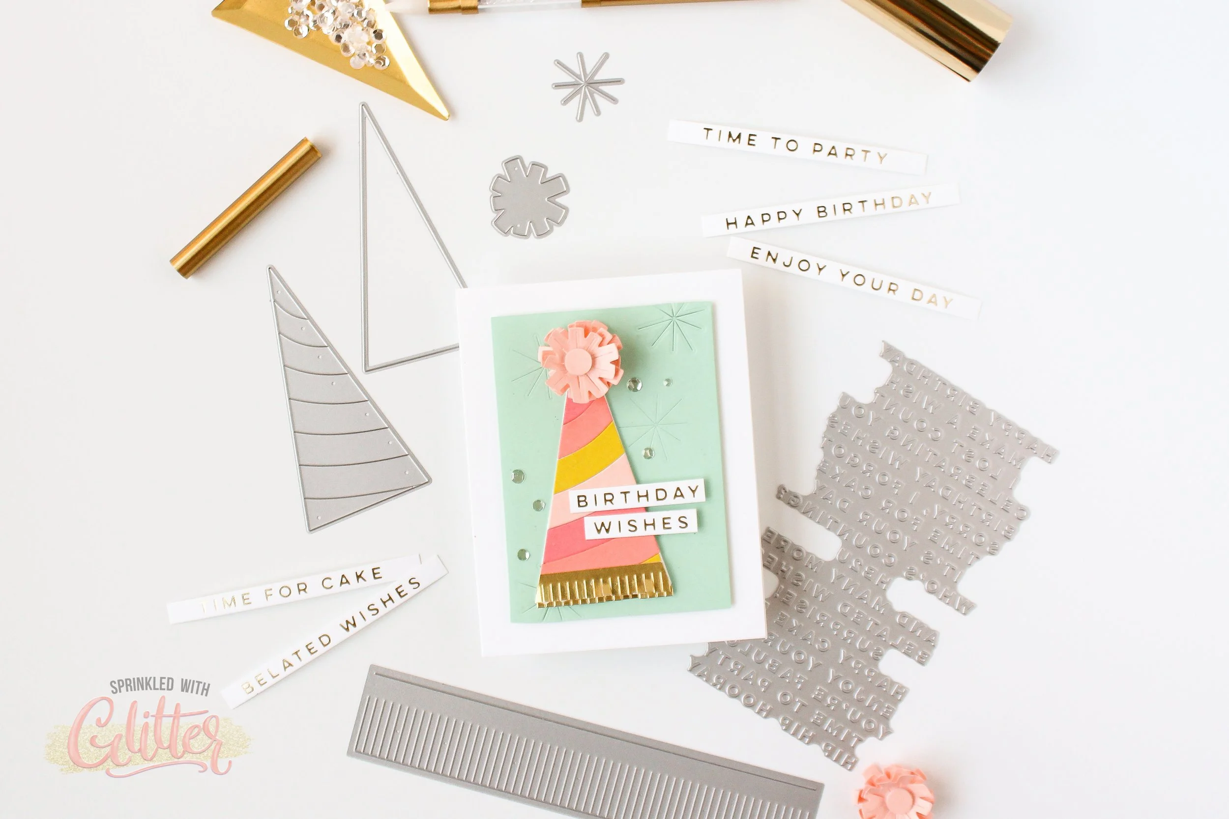 Party Hat Birthday Card - Carissa Crafts Live Replay