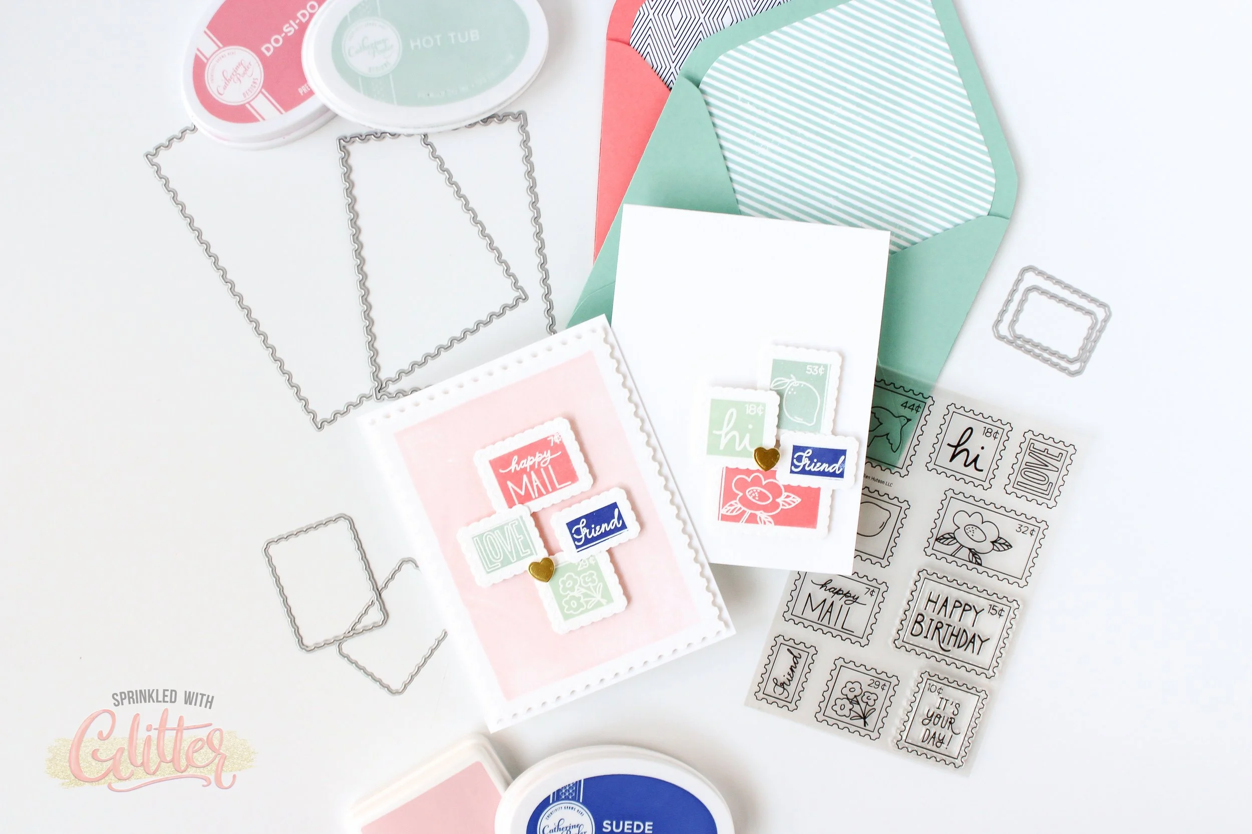 Stamping With Foam - Creating Colorful Postage With Essentials By Ellen