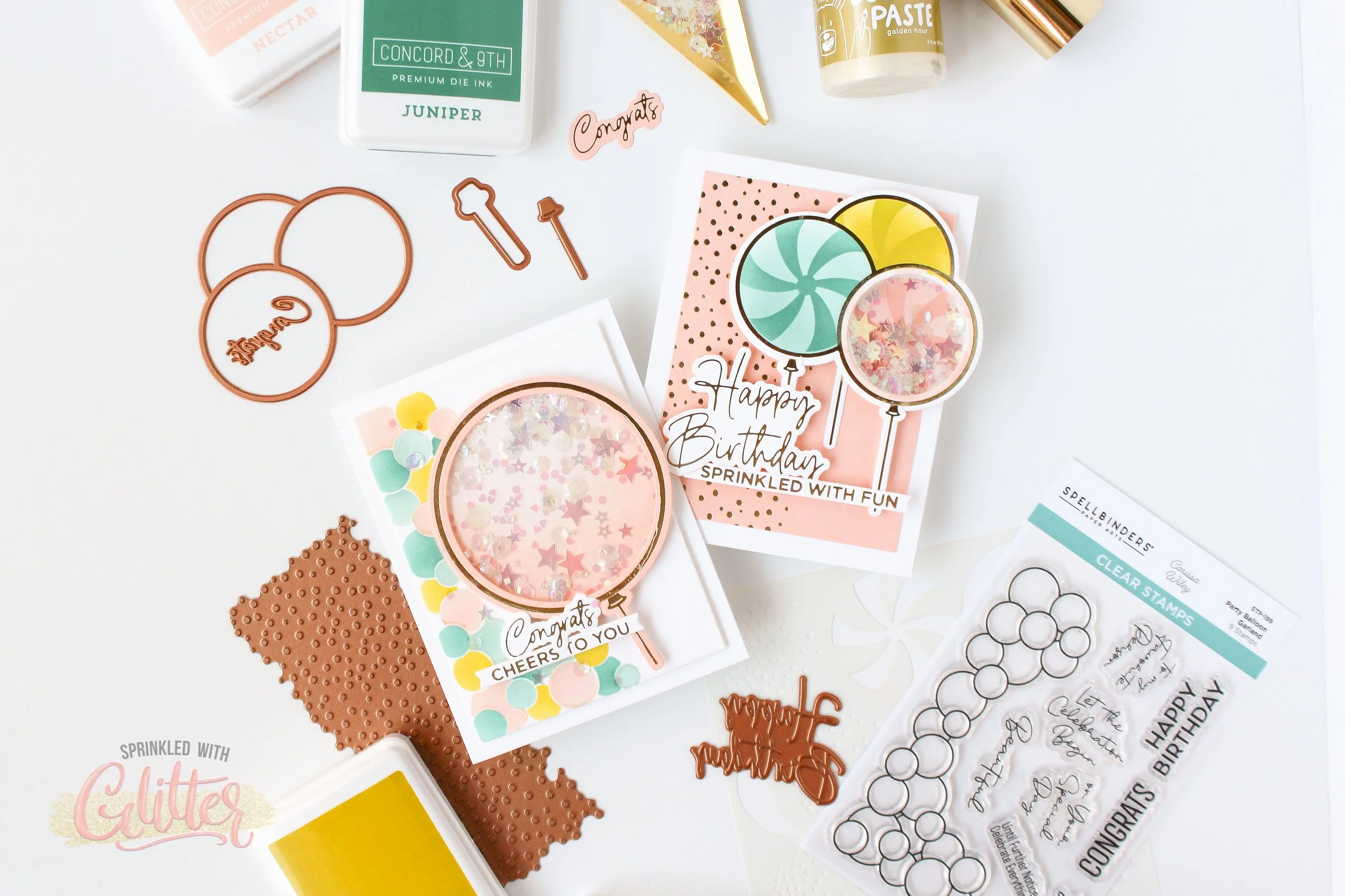 Easy Foiled Shaker Cards - The It’s My Party Collection Is Available Now!