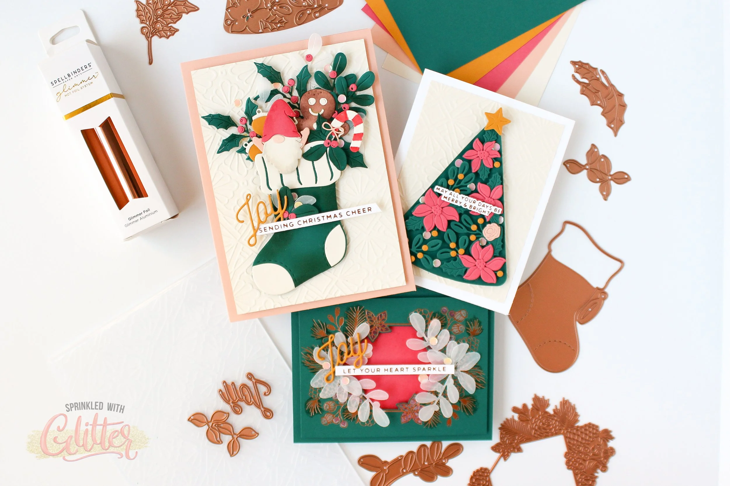 One Palette Three Cards - Christmas In July