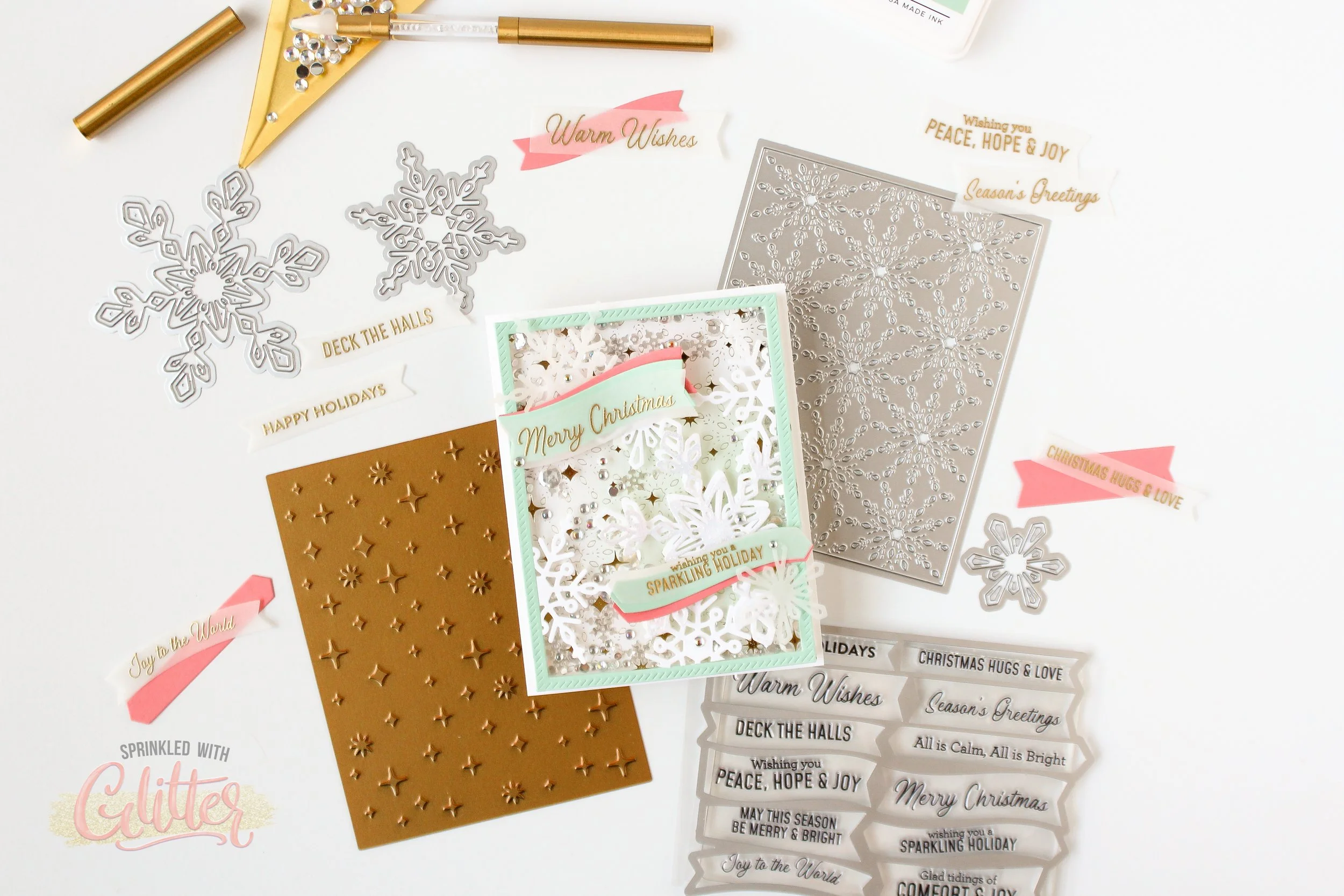 How To Hot Foil On Acetate To Create A Sparkling Holiday Shaker Card - Pinkfresh Studio August 2023 Release Blog Hop