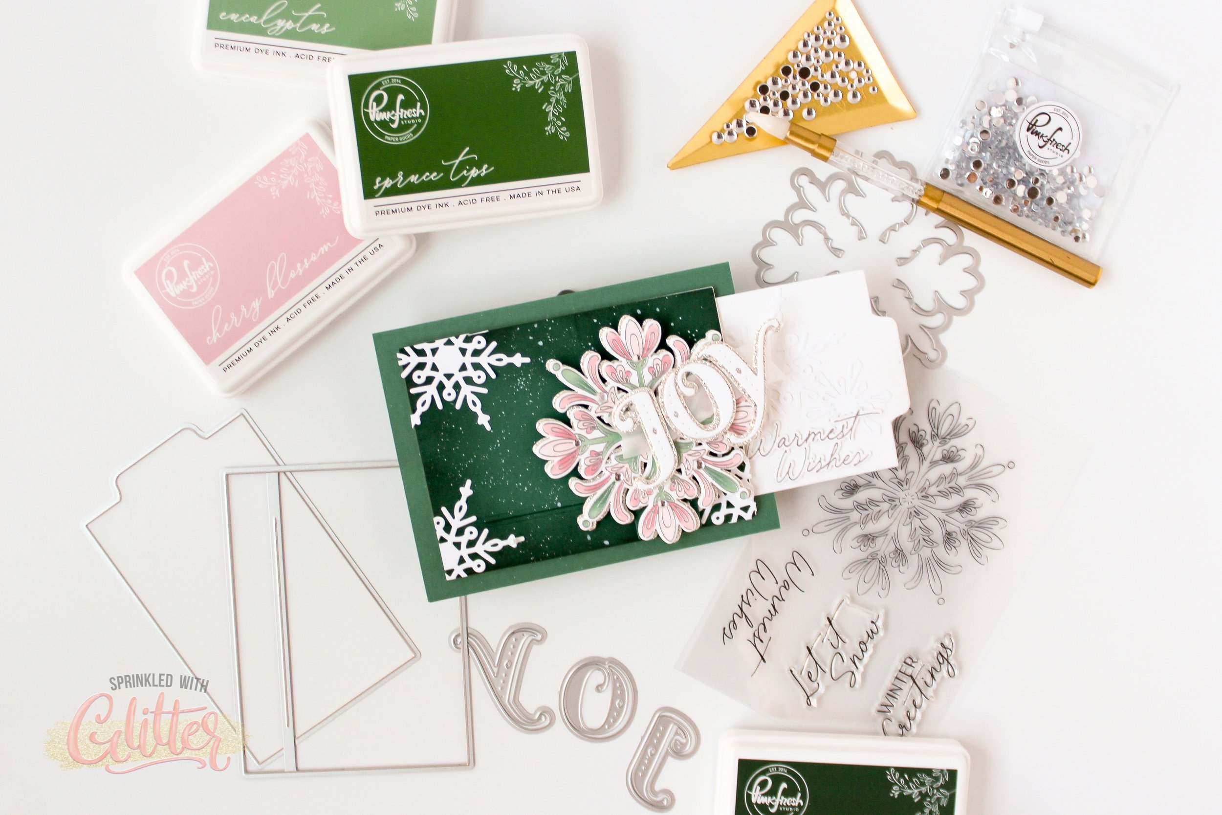 How To Create A Side Slider Interactive Card - Featuring Pinkfresh Studio Folk Snowflake