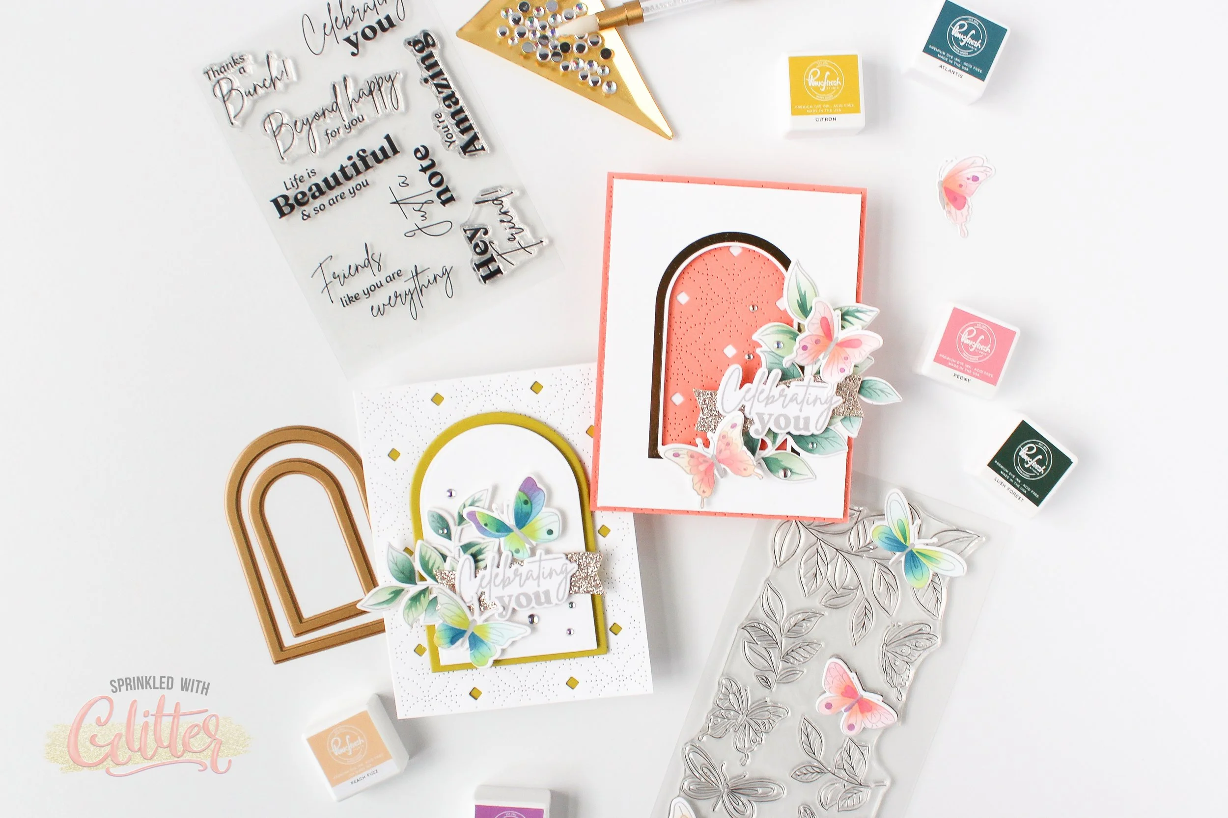 Two For One Cards Featuring Fluttering Butterflies