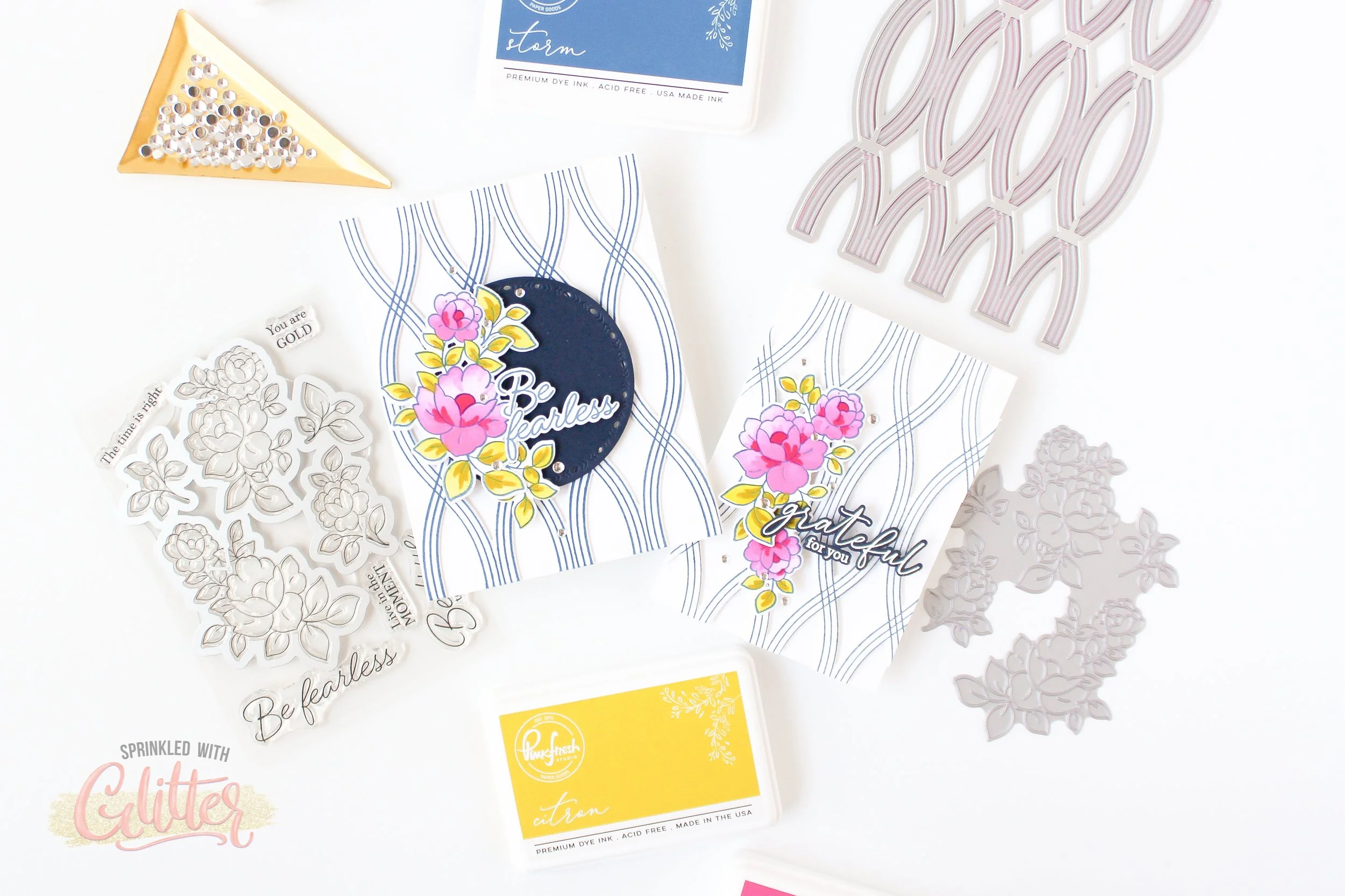 Simple Sets Series, Two Cards With A Dramatic Twist - Pinkfresh Studio Happiness Release Blog Hop