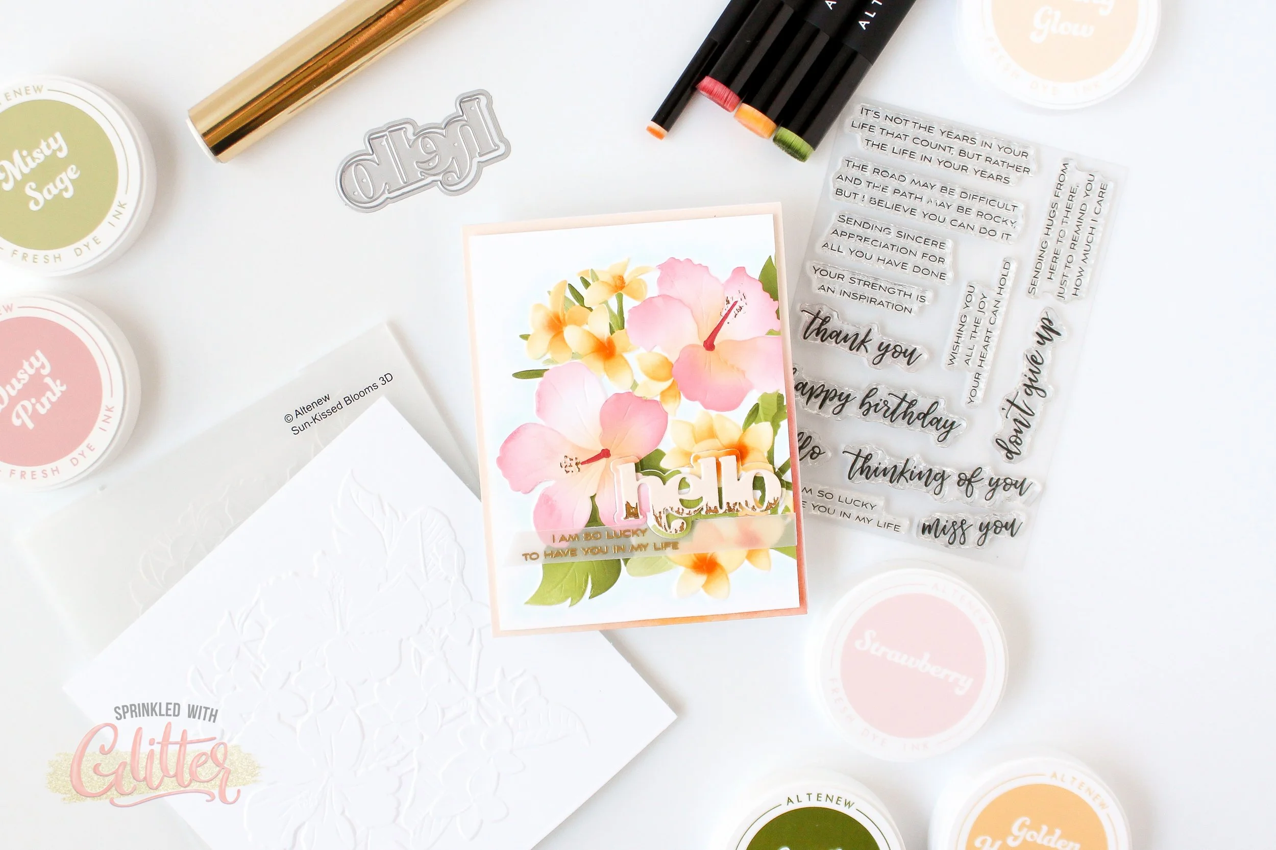 Hot Foil Accents With No Machine - Altenew June 2024 Release Instagram Hop