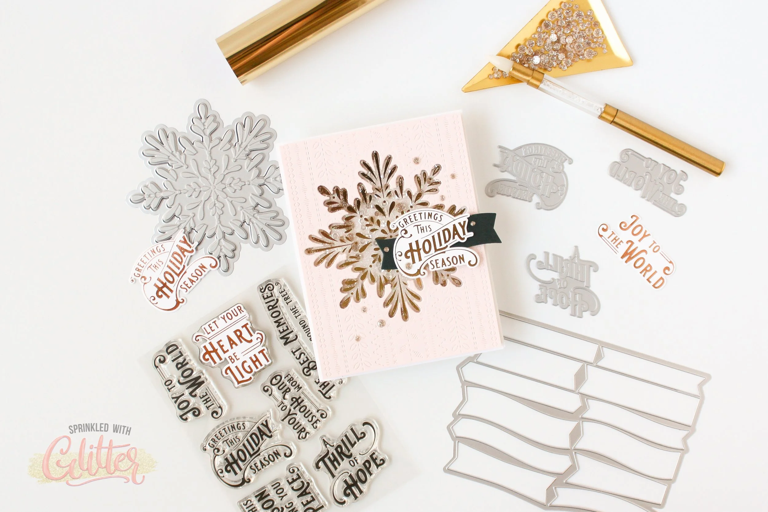 How To Hot Foil Your Shaker Card Window - Pinkfresh Studio Magical Holiday Release