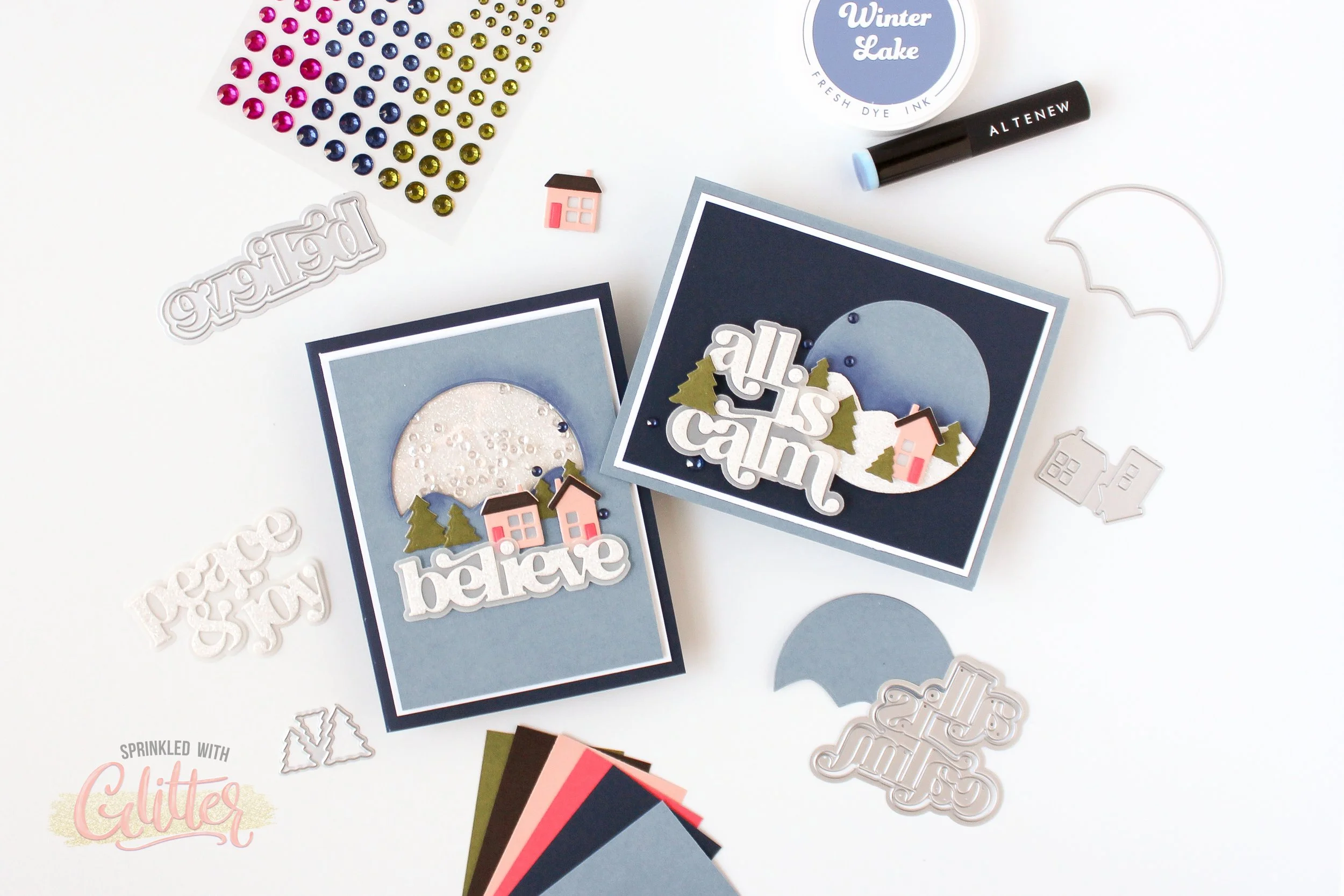 Two Cards One Die Set - Holiday Cards That Shine