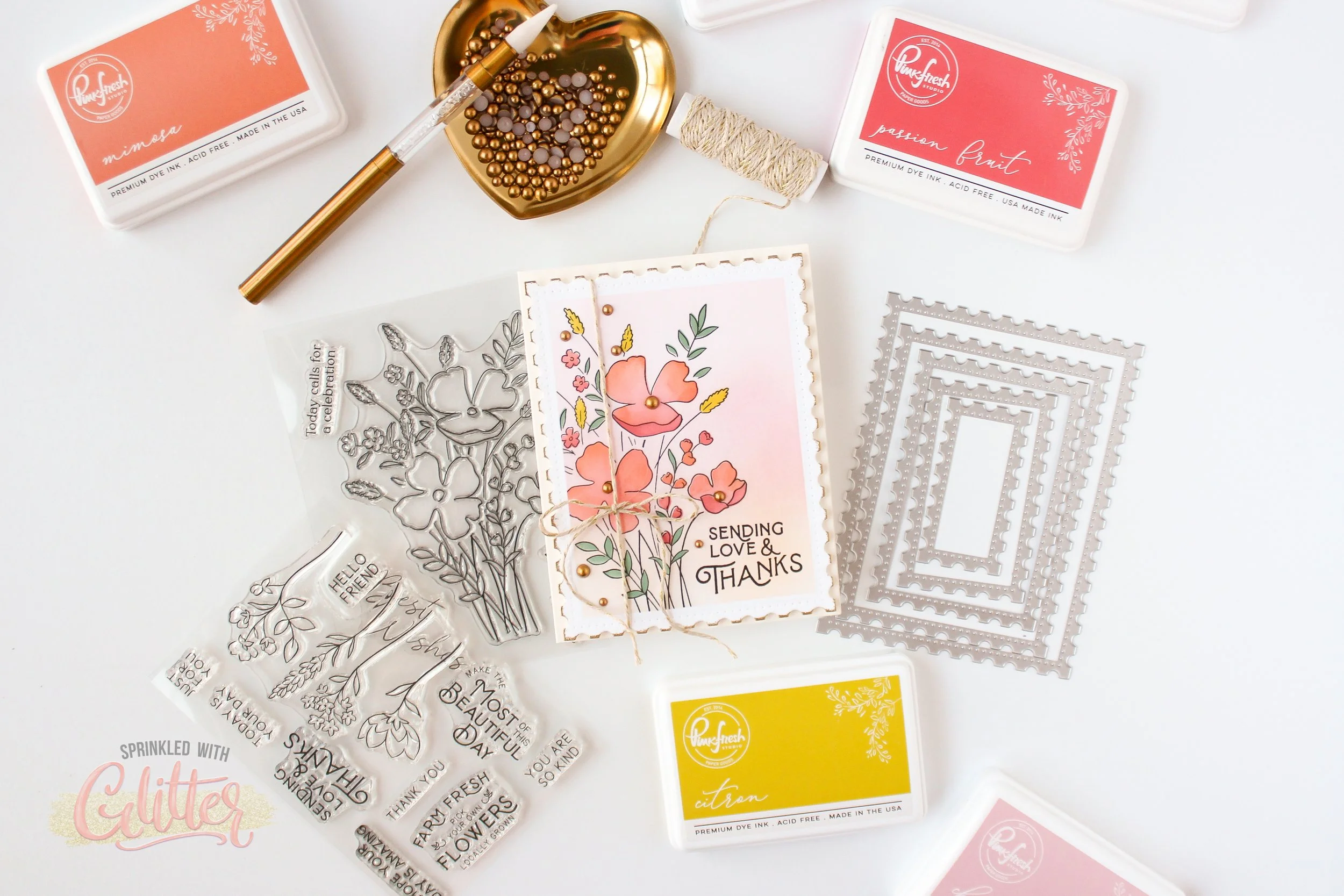 Layers Without Bulk - Using Masking To Create A Layered Effect - Pinkfresh Studio Essentials Release Blog Hop