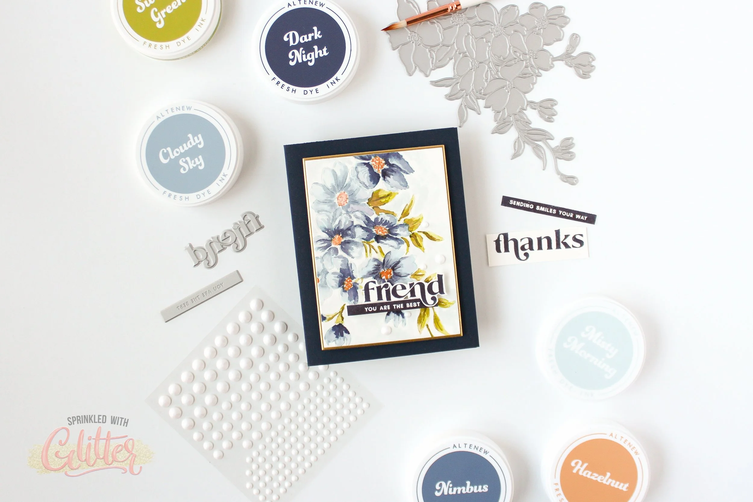 No Line Watercoloring With Altenew Fresh Dye Inks - Altenew December 2024 Release Instagram Hop