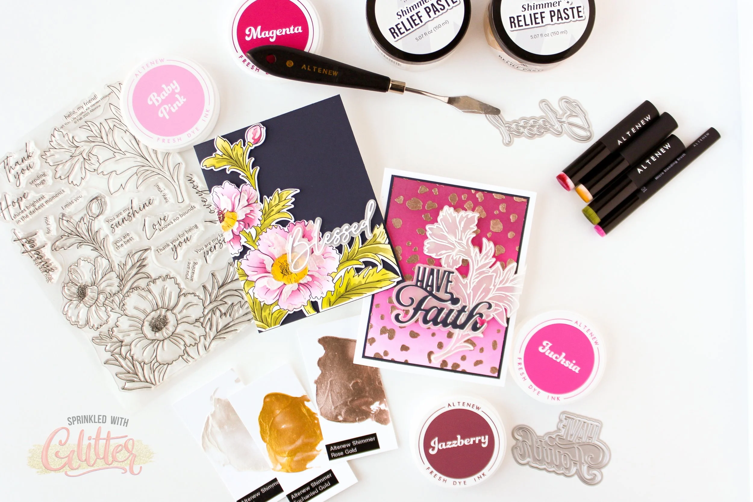 Two Fun Ways To Use Shimmer Relief Paste - Altenew February 2025 Release Video Hop