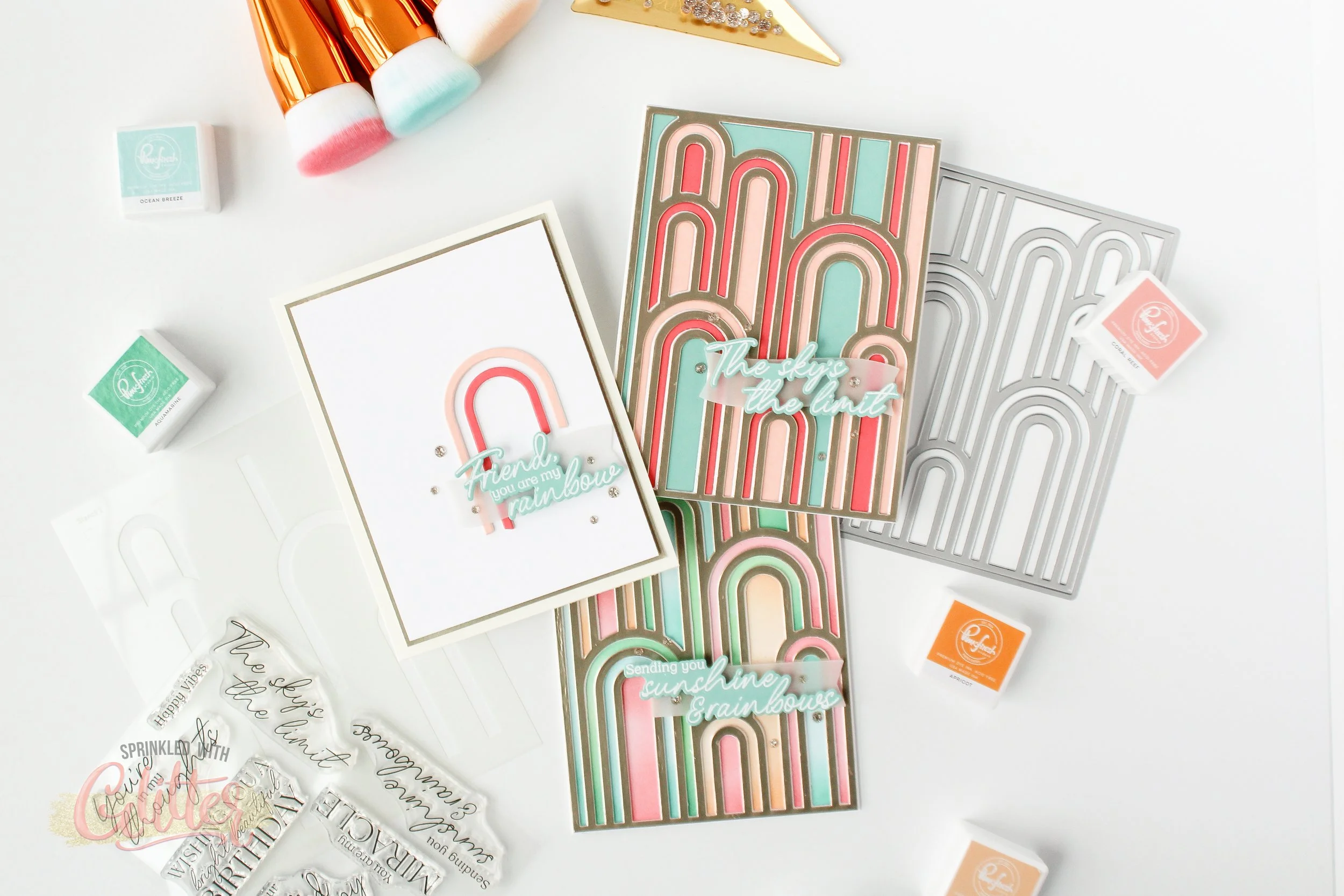 One Die Set Three Ways- Featuring Pinkfresh Studio's Pure Bliss February 2025 Release