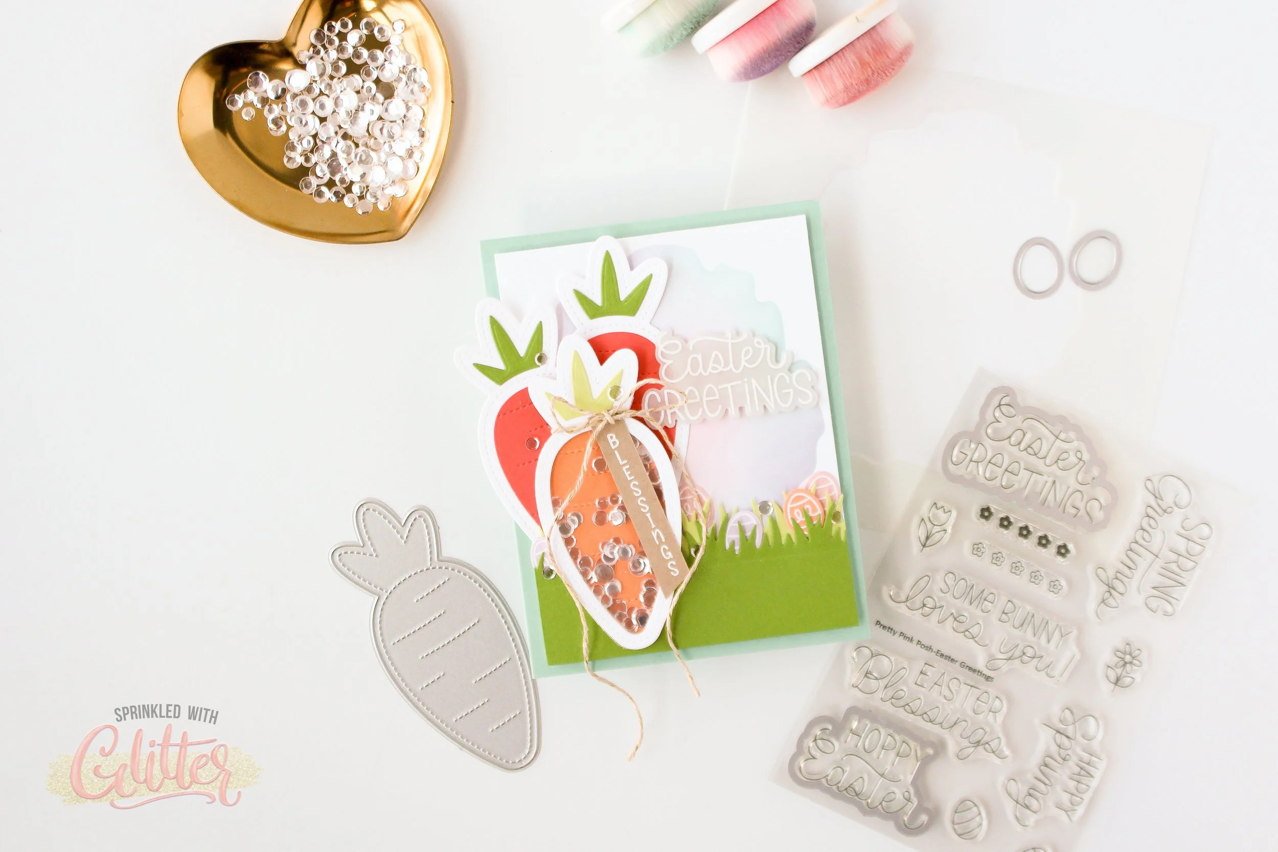 How To Create A Sweet Easter Shaker Card - Pretty Pink Posh March 2025 Release