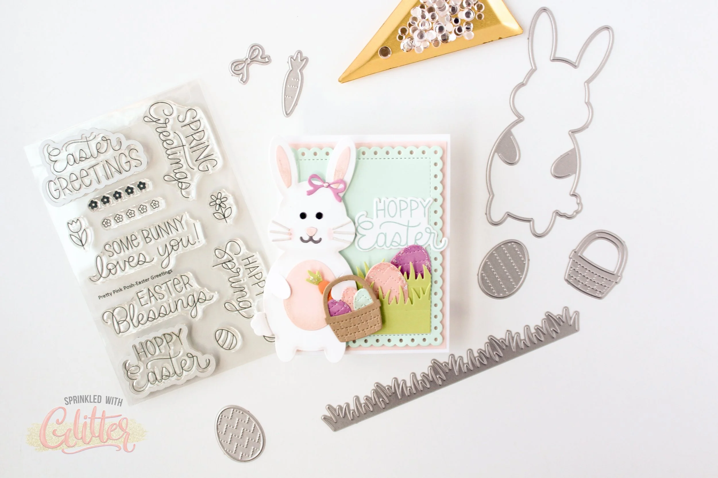 Take An A2 Card Size Break!  Easter Mini Card Featuring Pretty Pink Posh