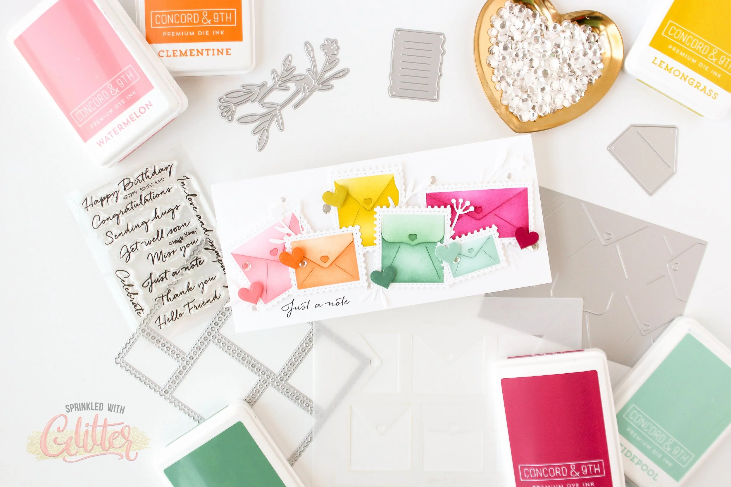 A Colorful Slimline Card With A Product That Just Keeps Getting Better!  New Stamps Dies and More From Waffle Flower