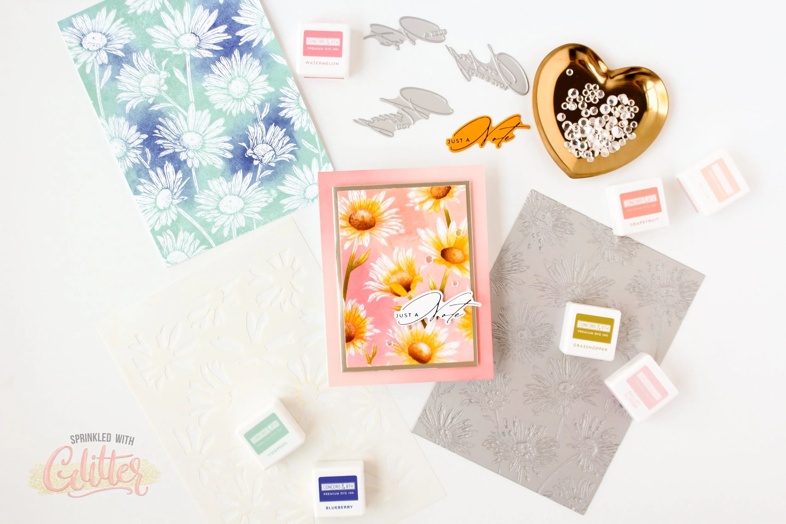 Carissa Crafts Live Livestream Replay Featuring Ombré Betterpress With Yana's Daisies