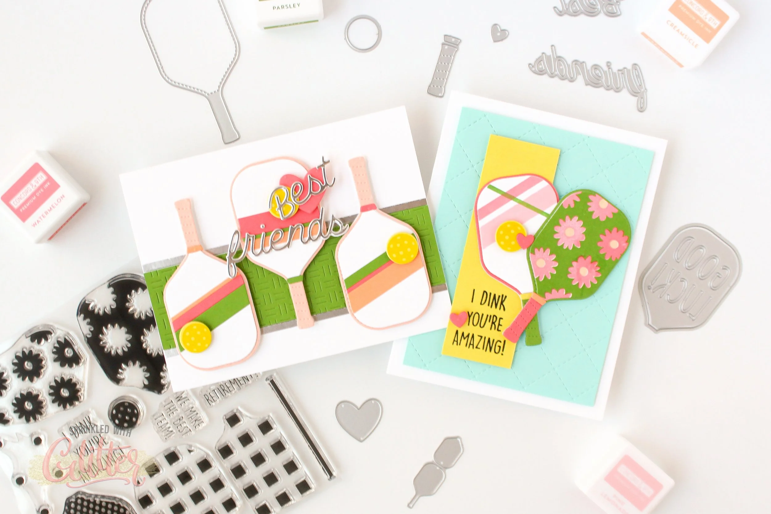 Multi-Step Stamping and More! - 2 Cards Featuring Pickleball Pals From Concord &amp; 9th