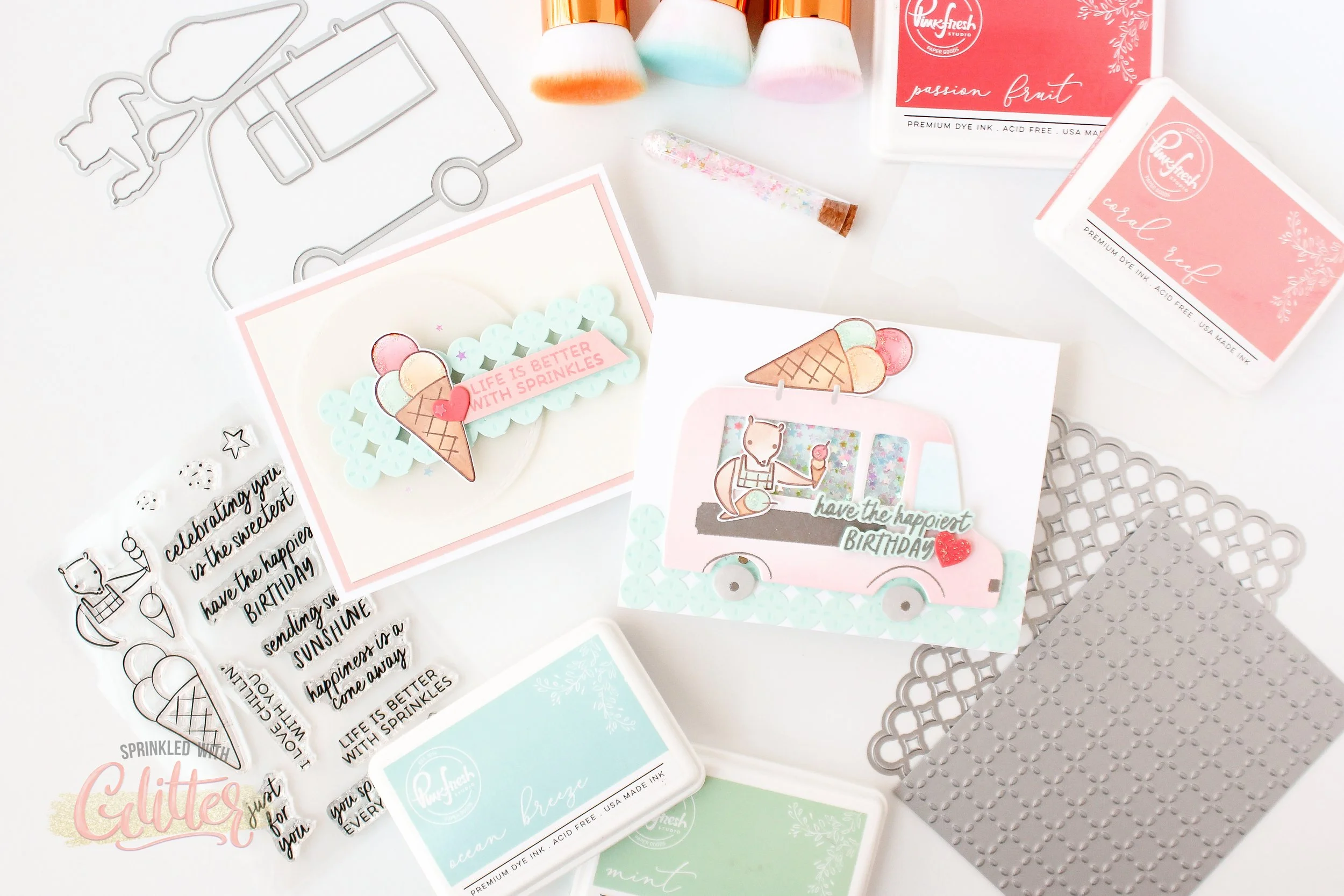 Using Layering Stencils To Add Shine - Pinkfresh Studio June 2025 Release Blog Hop