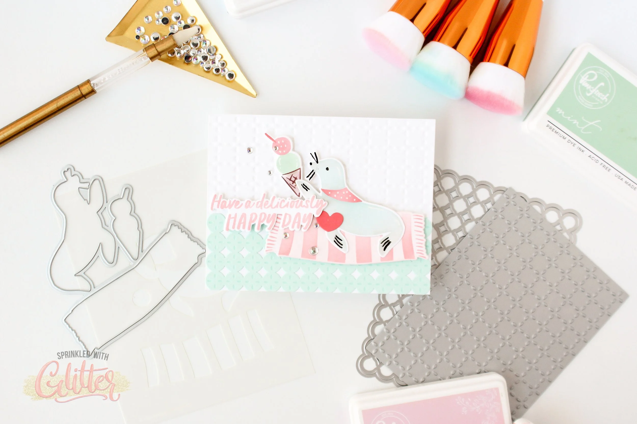 How To Make An Impression With A Press Plate Using The Anna Griffin Empress - Pinkfresh Studio Delights &amp; Doodles Instagram Hop