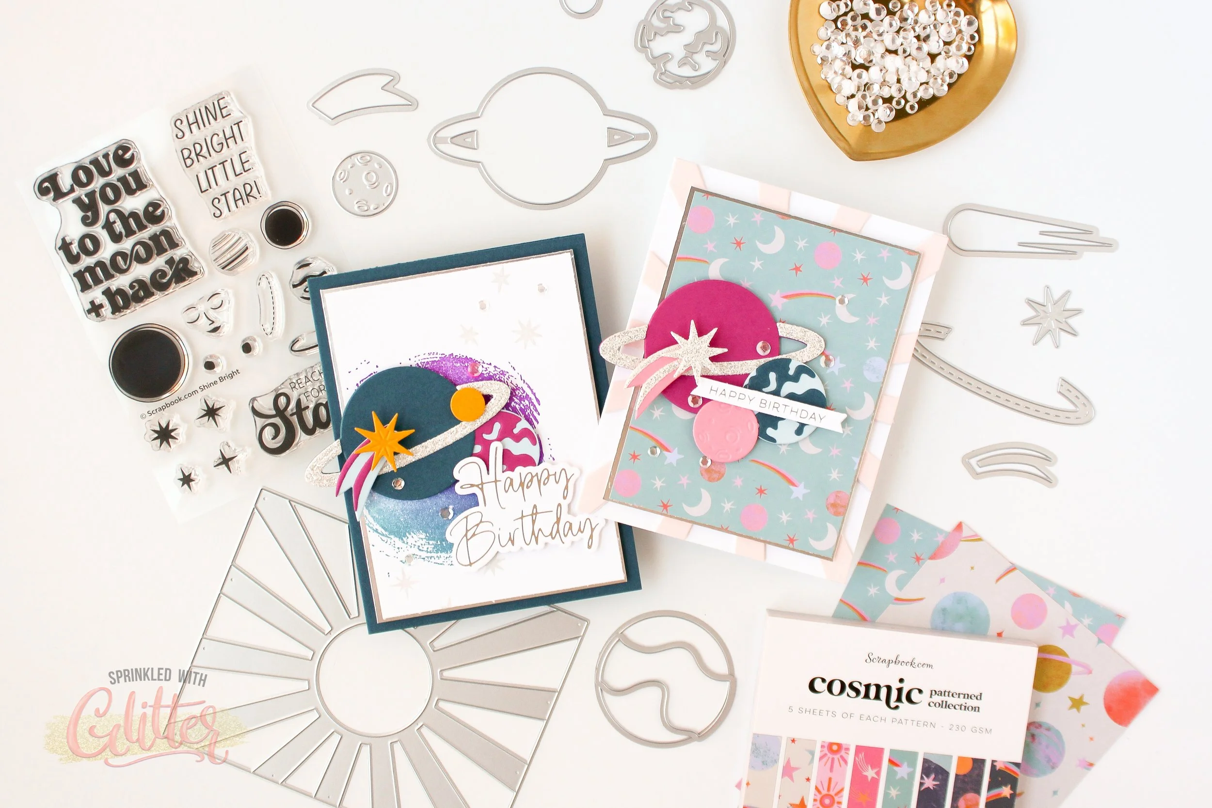 Carissa Crafts Live Replay - Out Of This World Birthday Card