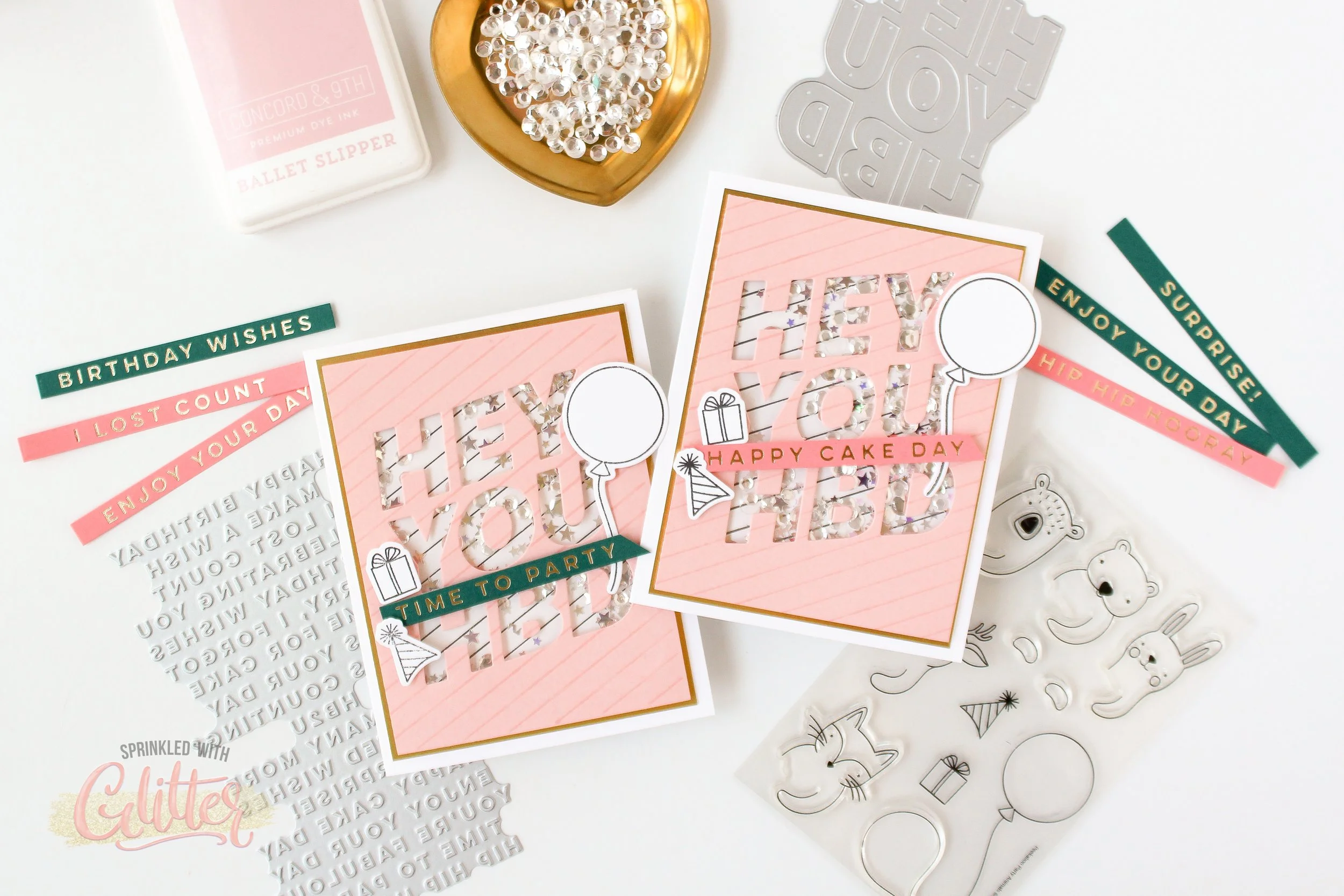 Carissa Crafts Live Replay Featuring Mr. Glitter - Mr. Glitter Vs. The Shaker Card