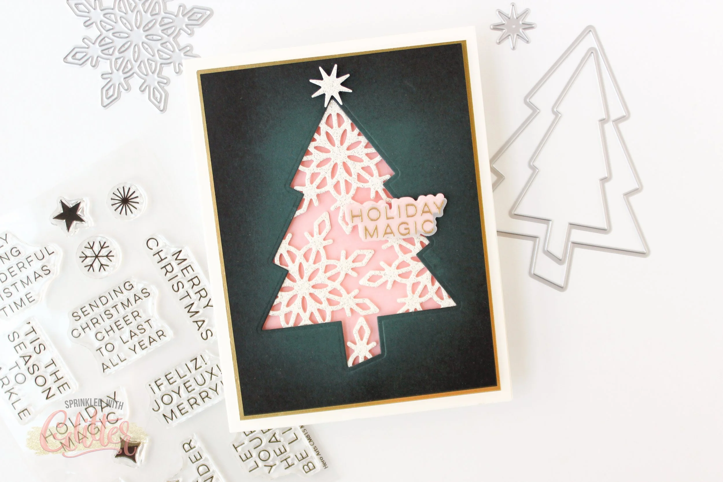 Layered Window Card Featuring Hero Arts Very Merry Collection