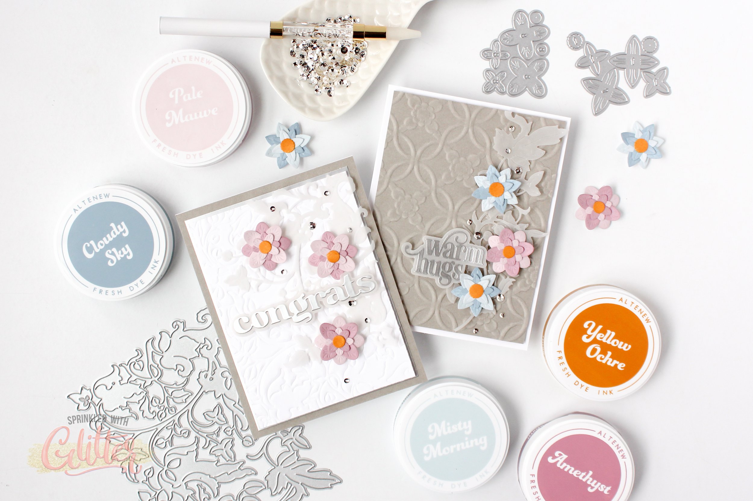 How To Create Embossed Backgrounds With A 3D Embossing Folder and a Die Using the Anna Griffin Empress