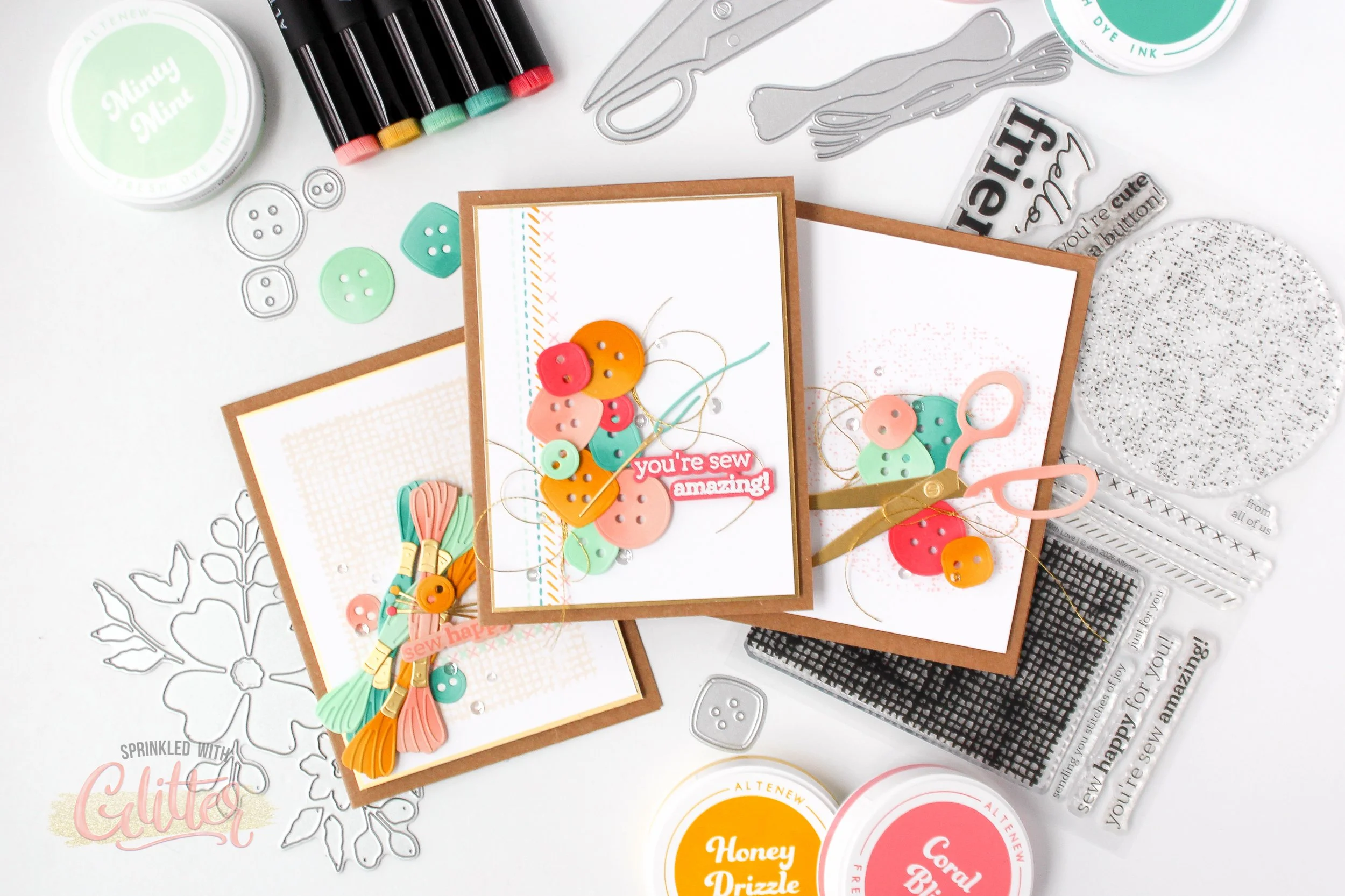 3 Adorable Crafty Themed Cards - Altenew January 2026 Release Video Hop