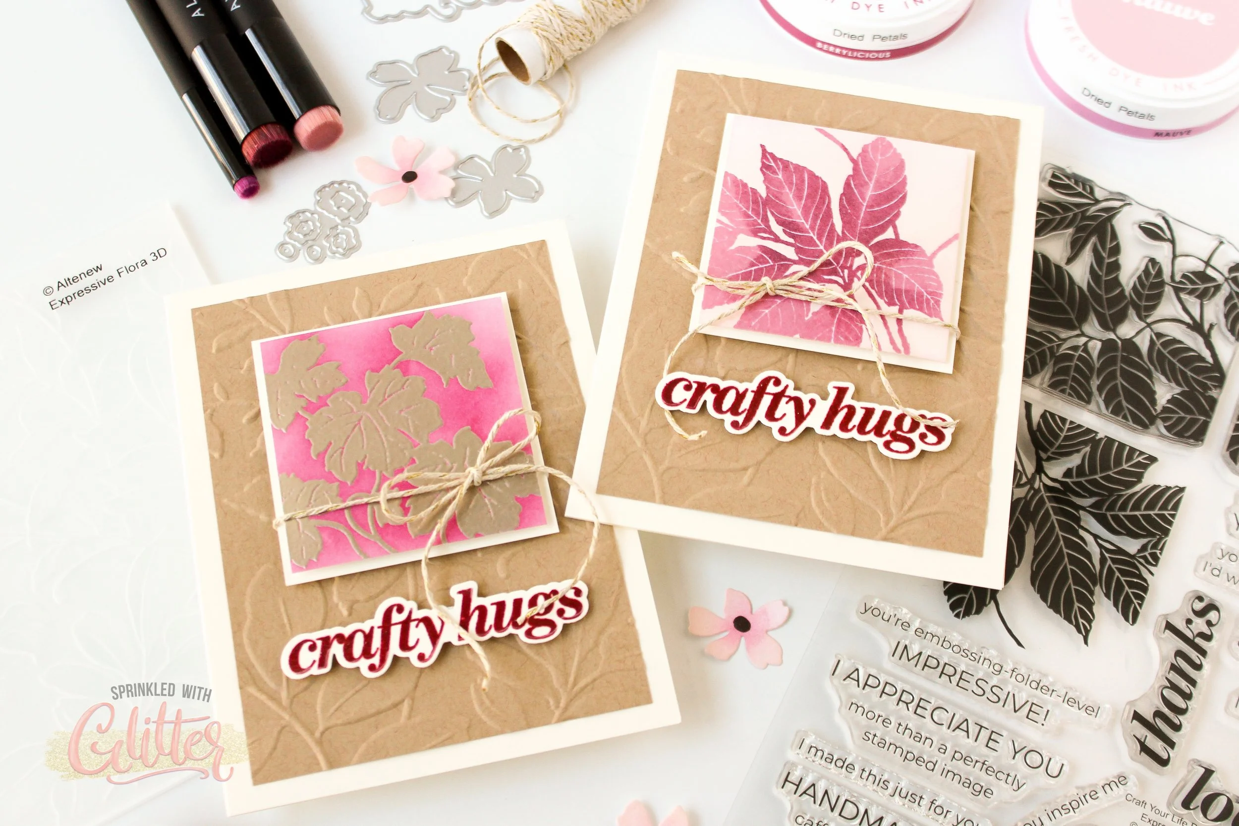 Altenew - CYL Expressiv Flora - Dried Petals Fresh Dye Ink - Platinum Embossing PowderWM-4.jpg