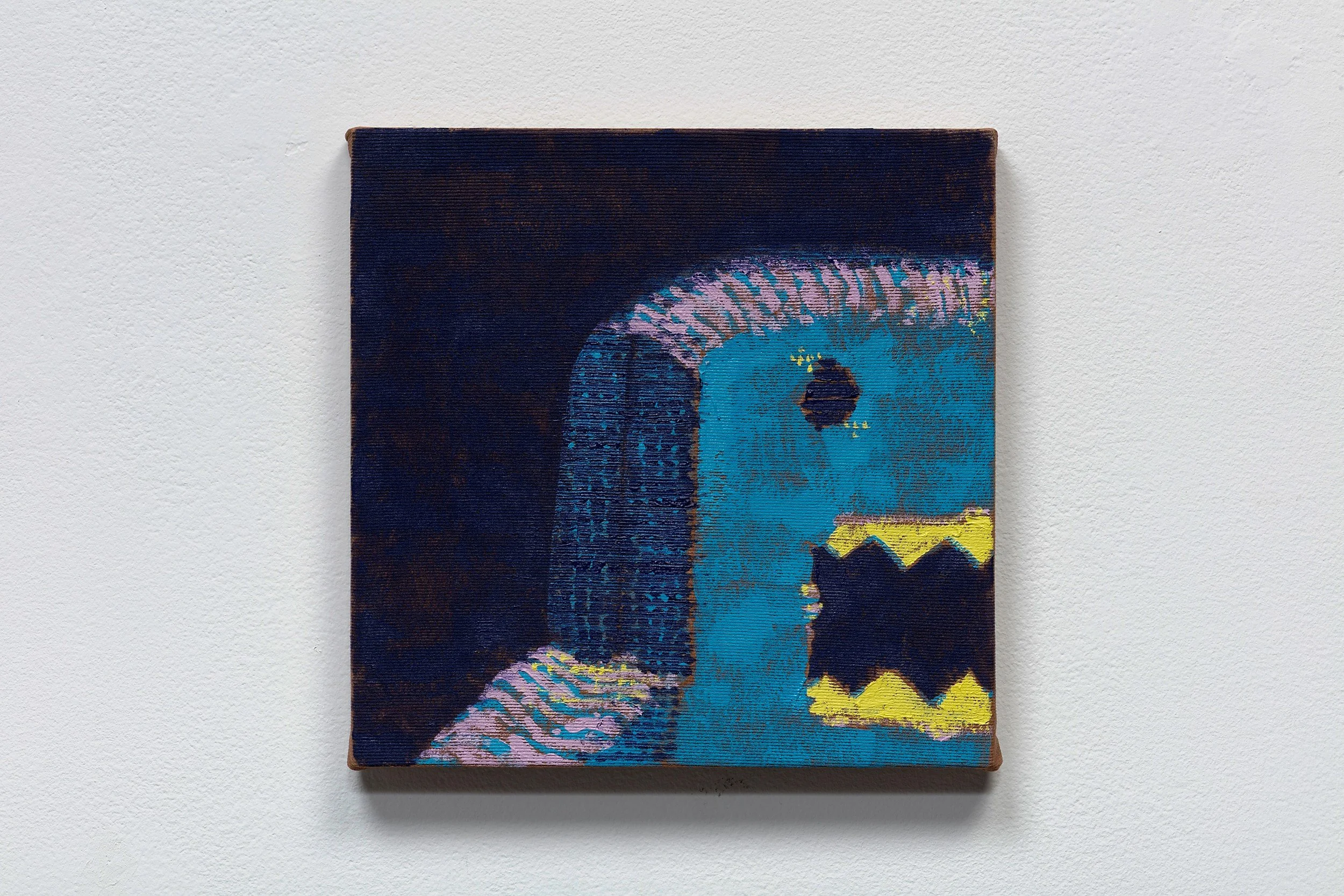 12x12 in, Oil on Cotton Knit