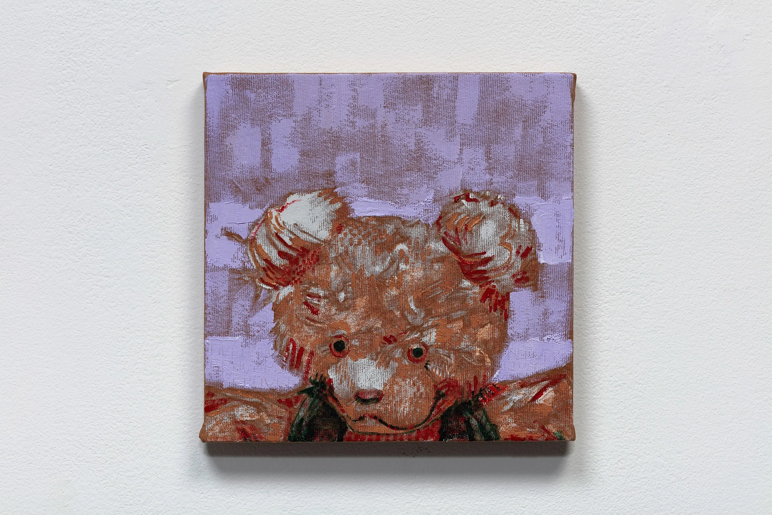 12x12 in, Oil on Cotton Knit