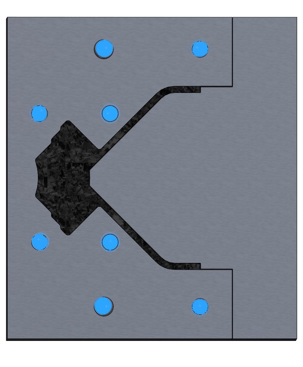 Cross Section of mold along parting line