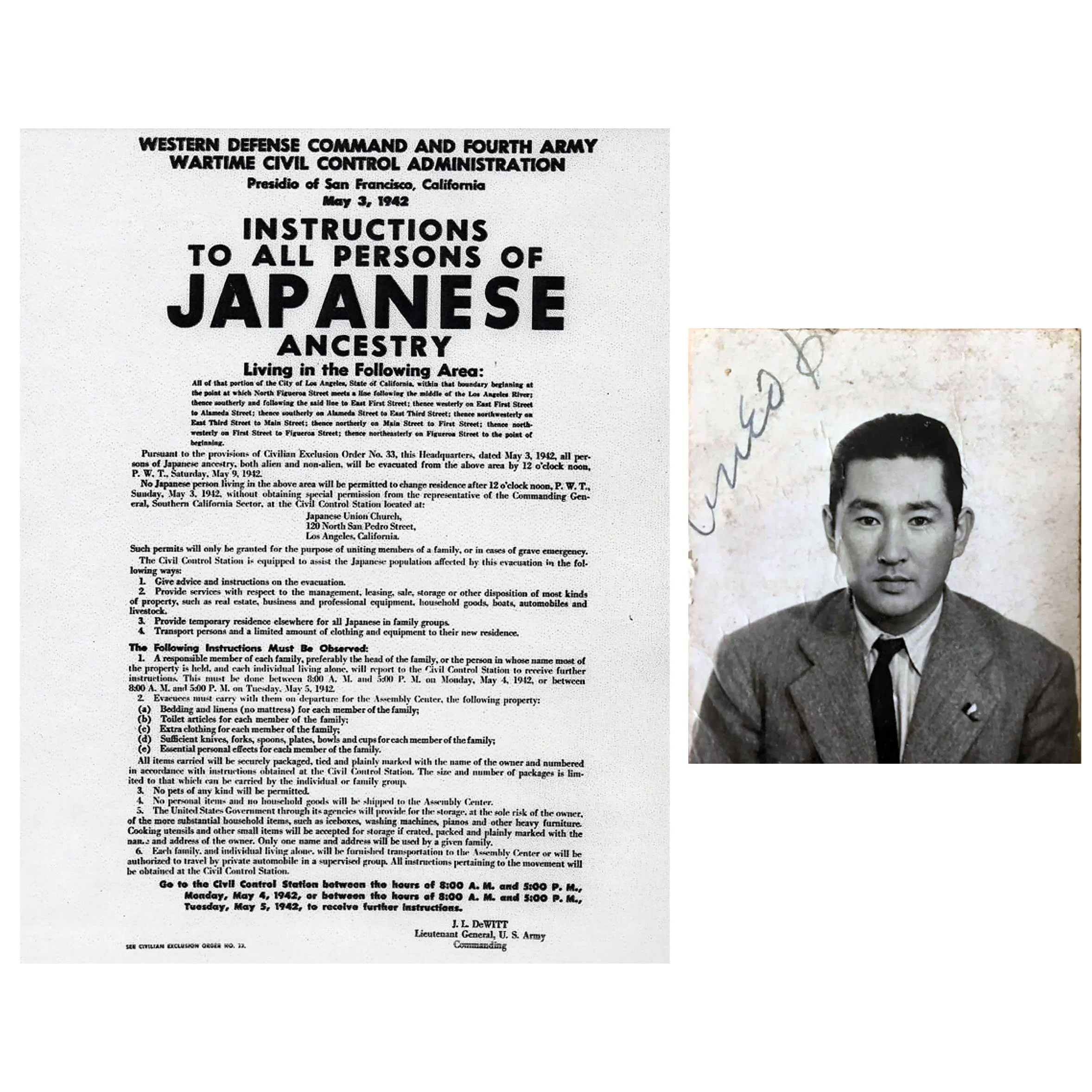 Artist’s grandfather, Kuneo Jack Sakai, ID photo, 1941 