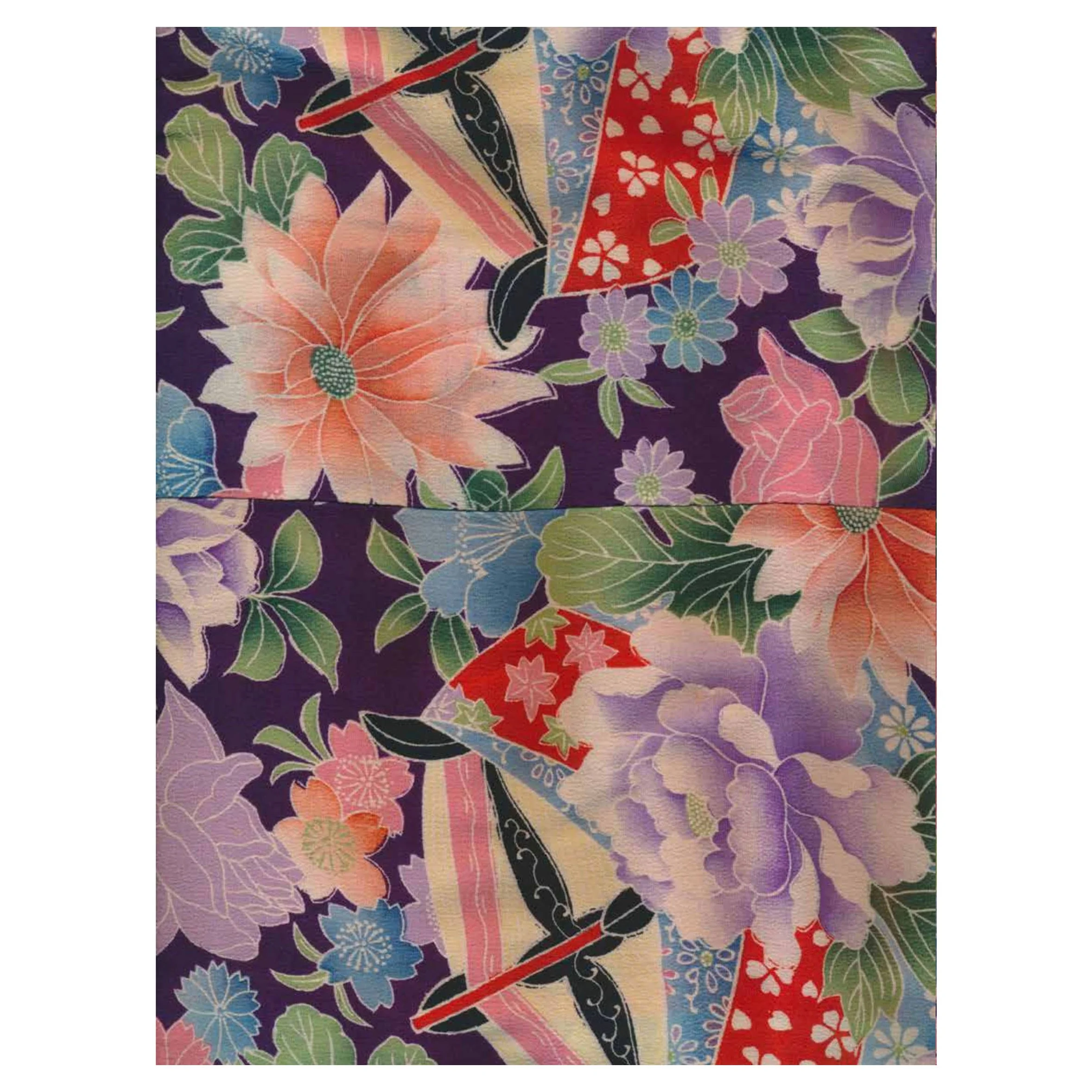  Fabric of kimono worn by Grandmother in previous photo c.1930, preserved in cedar box and handed down to her granddaughter.  