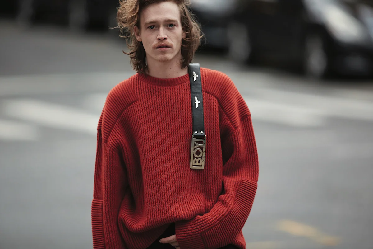 sweater: N. HOOLYWOOD vintage belt: WHAT GOES AROUND COMES AROUND