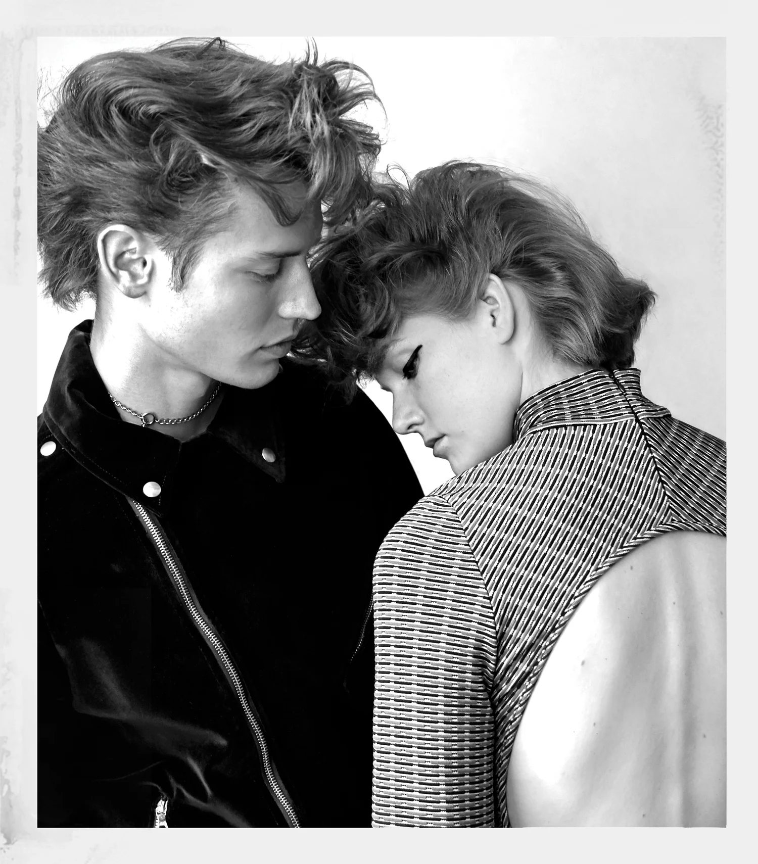 left to right - jacket : THE KOOPLES necklace : MARLAND BACKUS DESIGN dress : BEAUFILLE