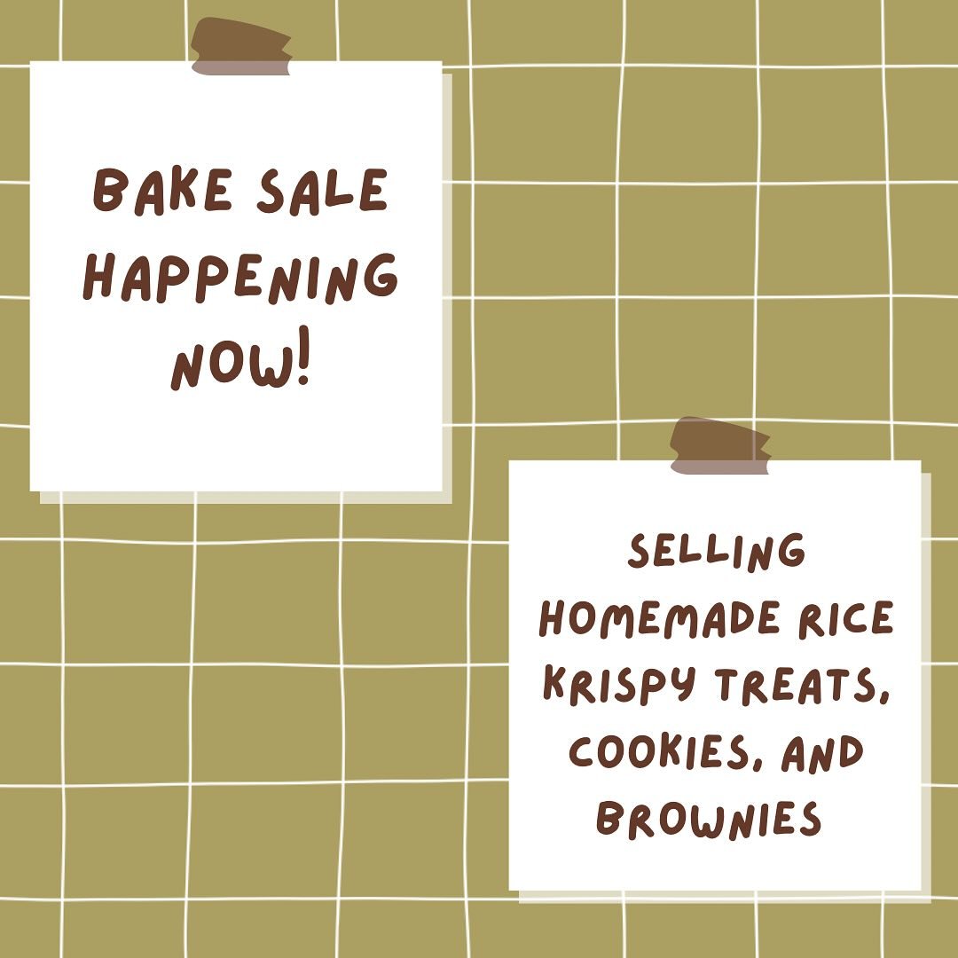 Bake sale happening NOW in the District Basement! Come pick up a sweet treat made by our very own members and donate to help fund our projects! 🌍 Hope to see you there!