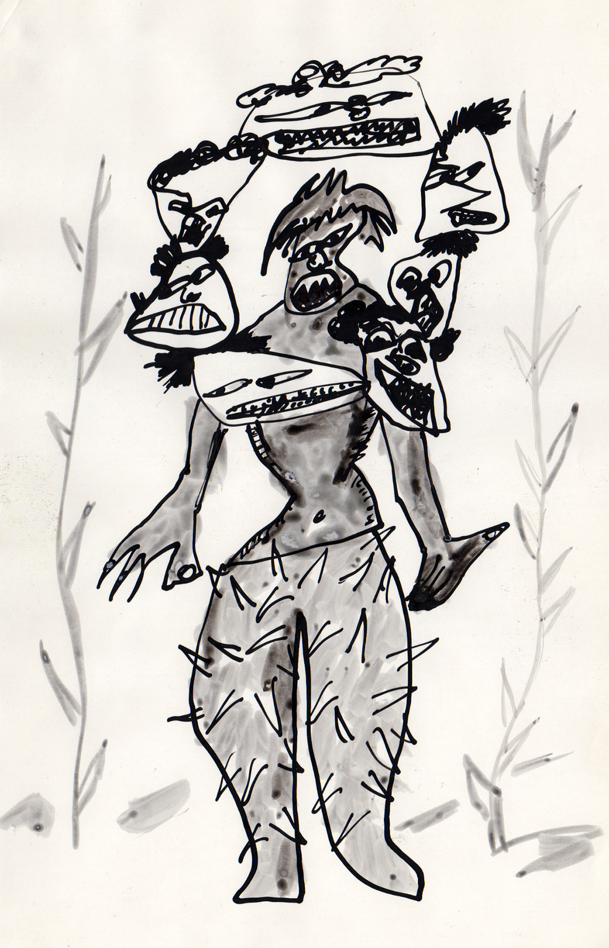 "Big Lie Fart Sniffers" cir 2018 Ink/Marker