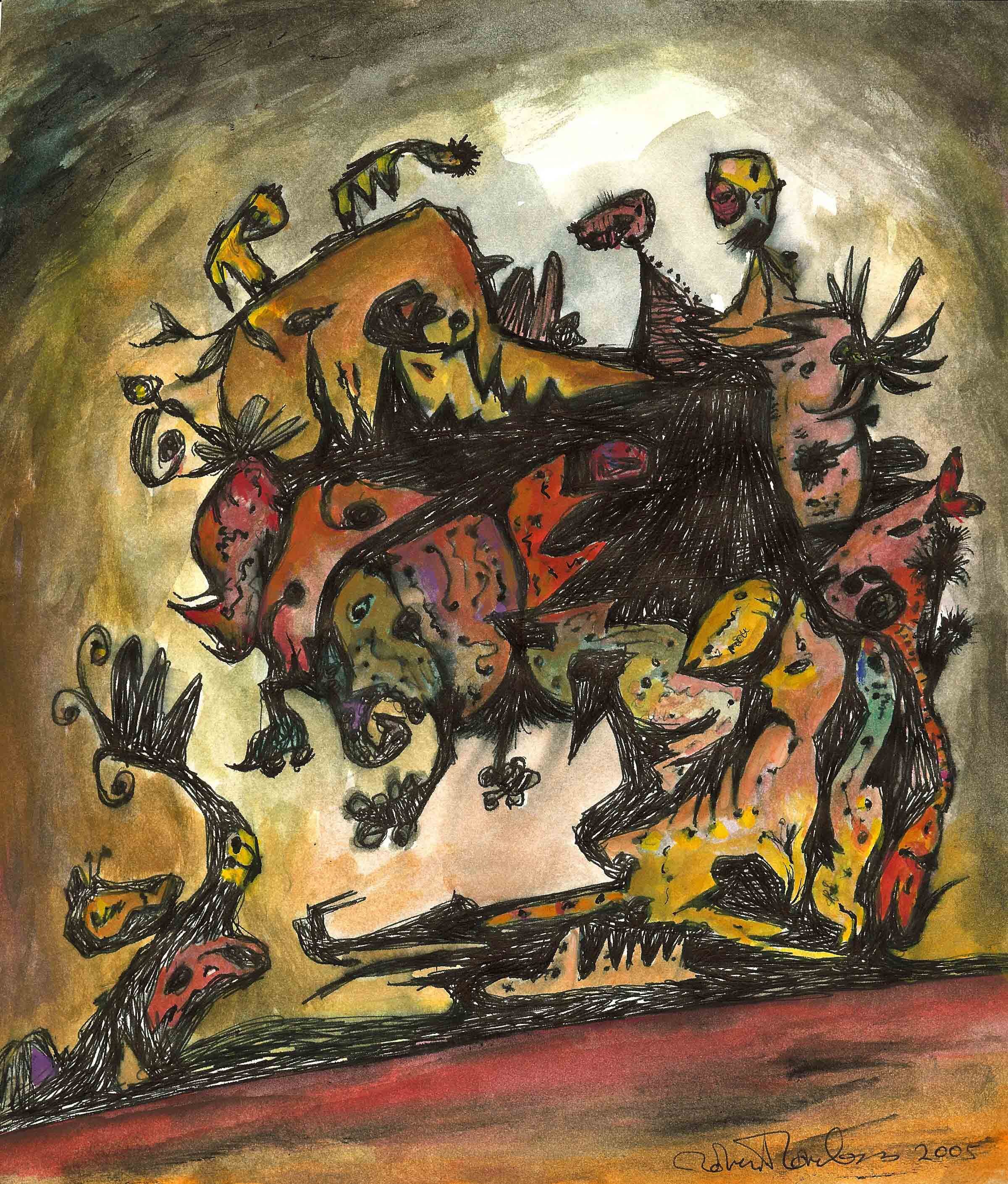 "Reek of Life" 1 2005 Ink & wtrclr