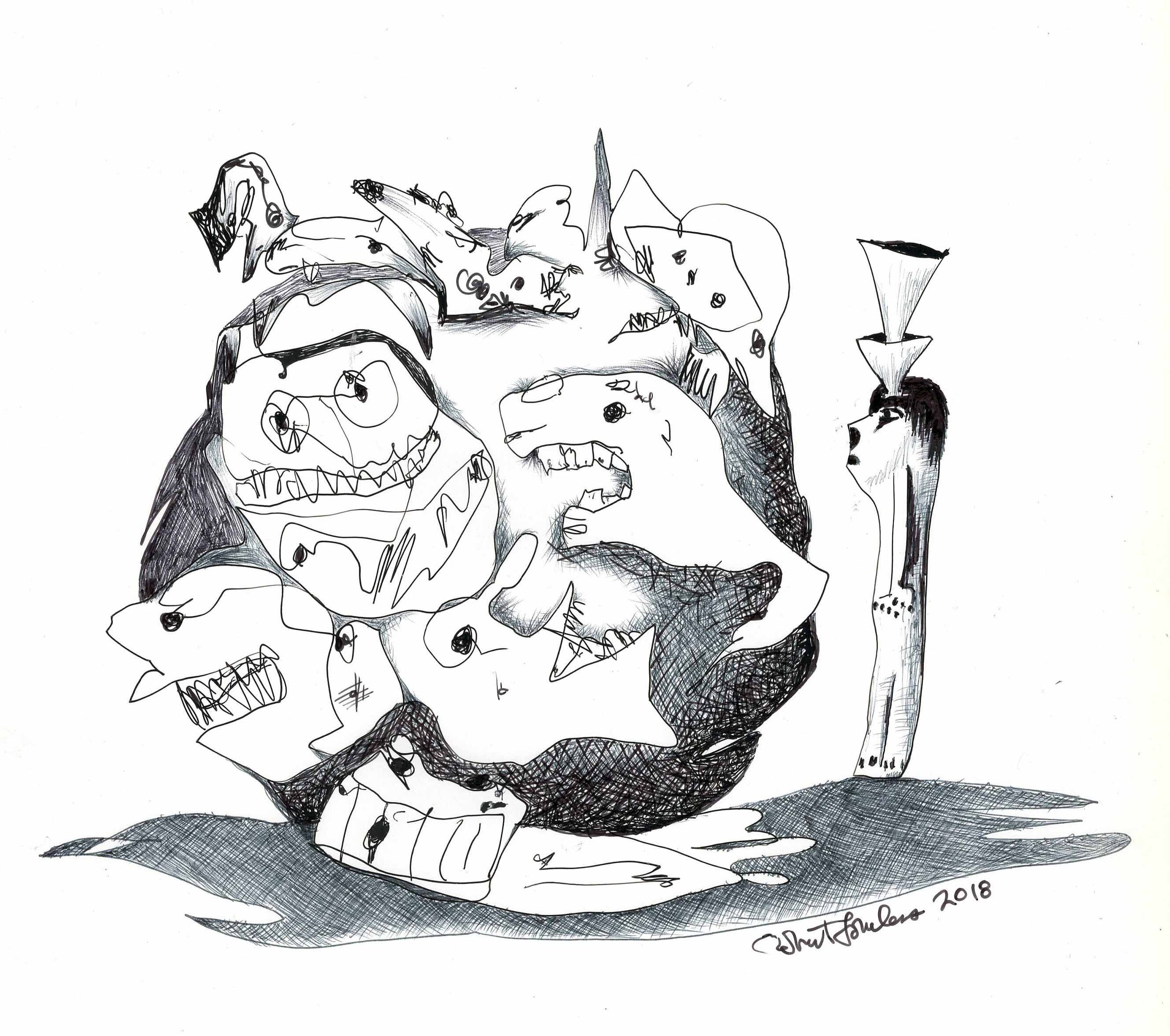 Sketch Book 13 2018 Sharpie
