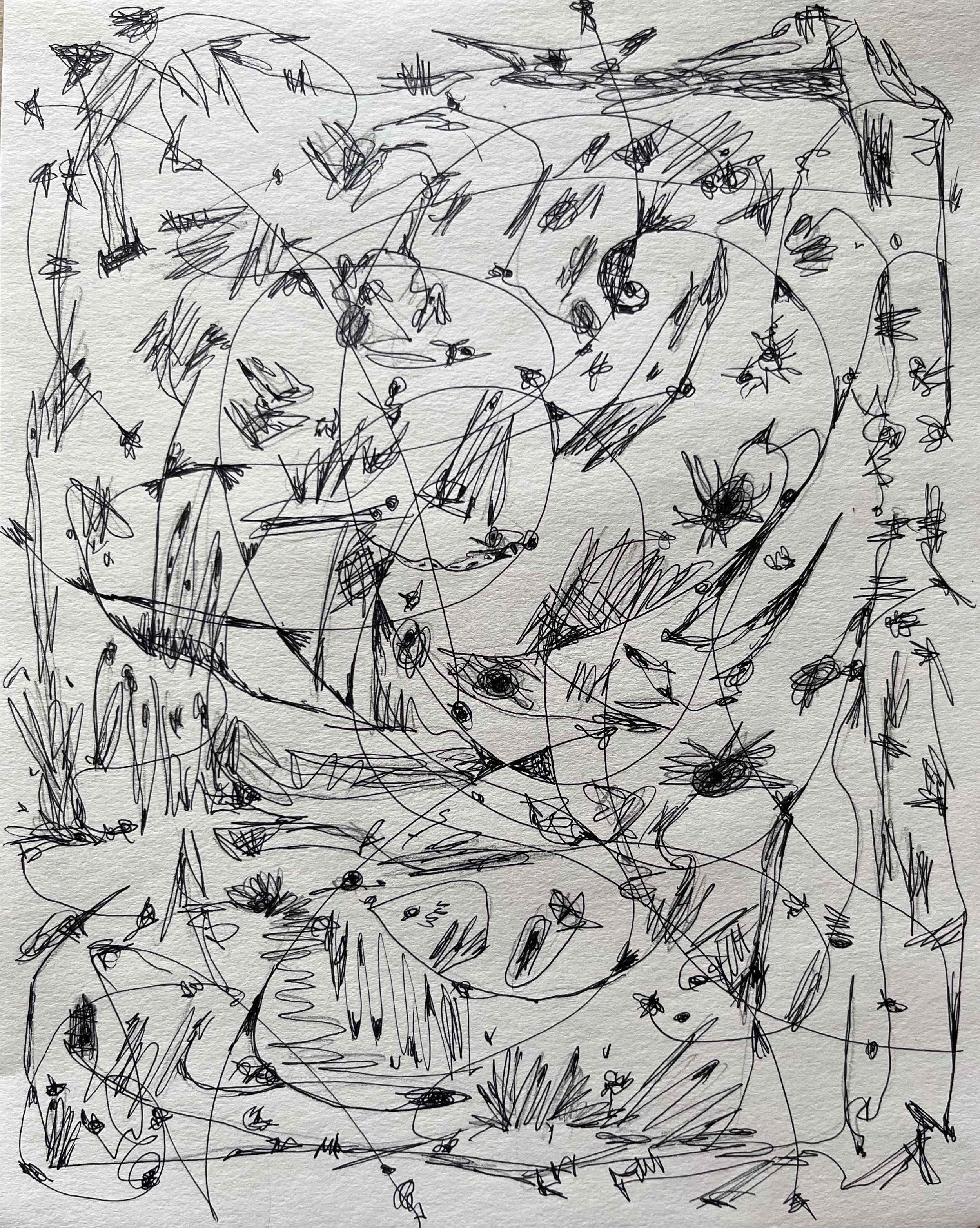 "Urban Indulgence" 2024 Ink on Paper - 9” x 11.25”