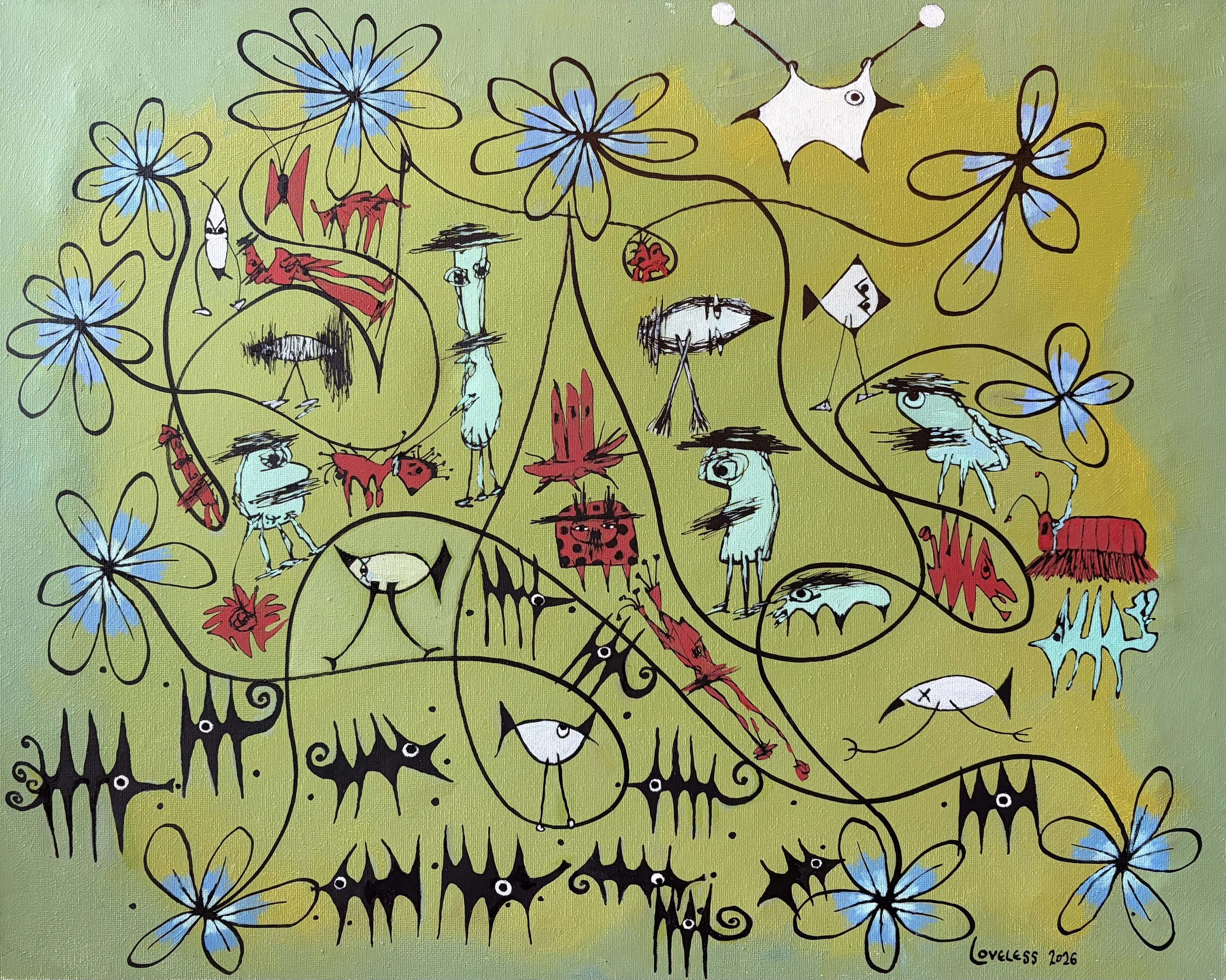 untitled (2026) Oil + Ink on Canvas