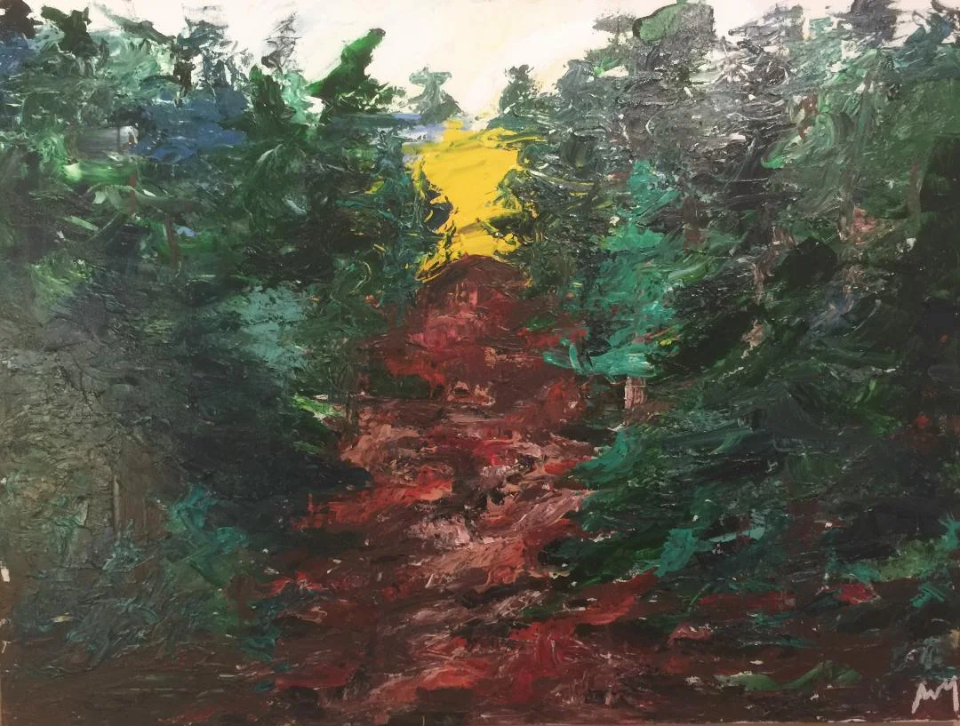 The Path Travelled by AVM Hawkins; 2017, 30 x 40 inches, Canvas, Acrylic.