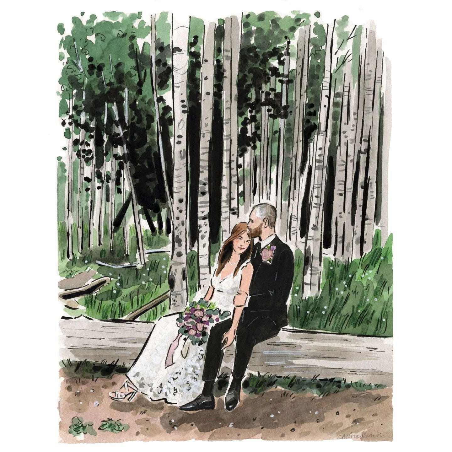 Commission for an elopement wedding in the Aspen trees 🤍

#weddingillustration #weddingcommission #weddinggift #illustration #customportrait #customart #customillustration #portrait #portraitillustration #portraitart #portraitartist #commissions #co